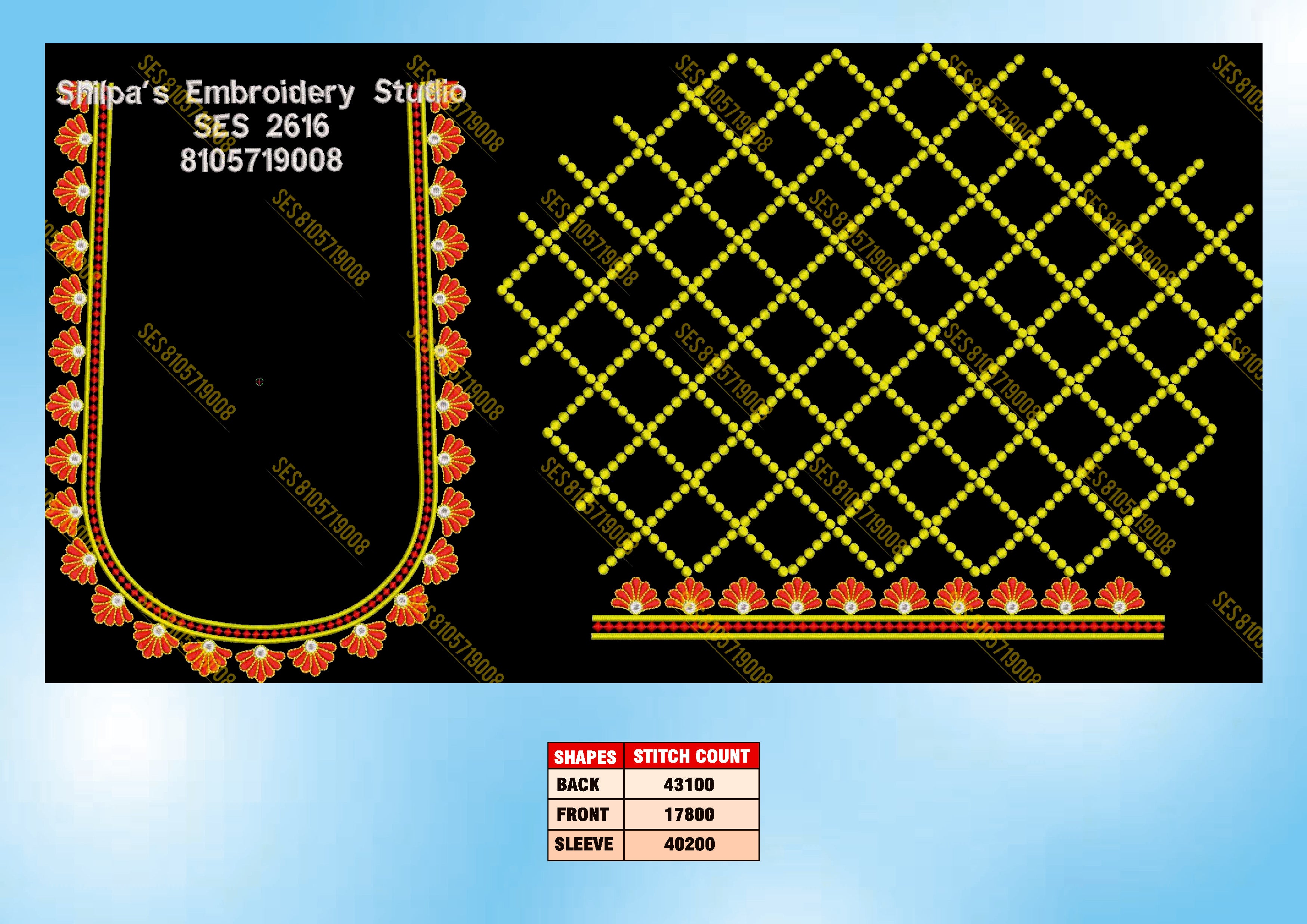 Embroidery Designs 2601-2700 Series