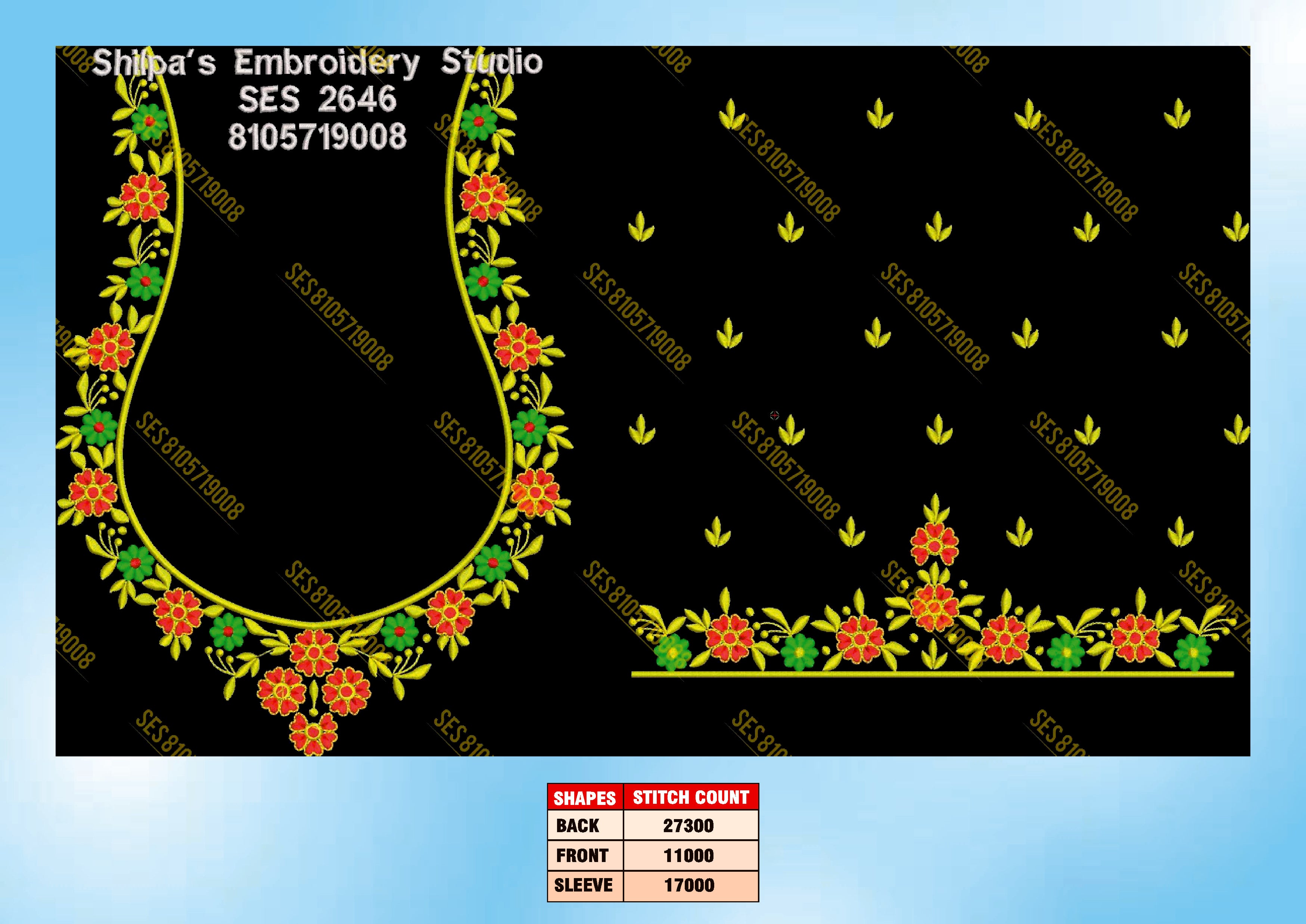 Embroidery Designs 2601-2700 Series