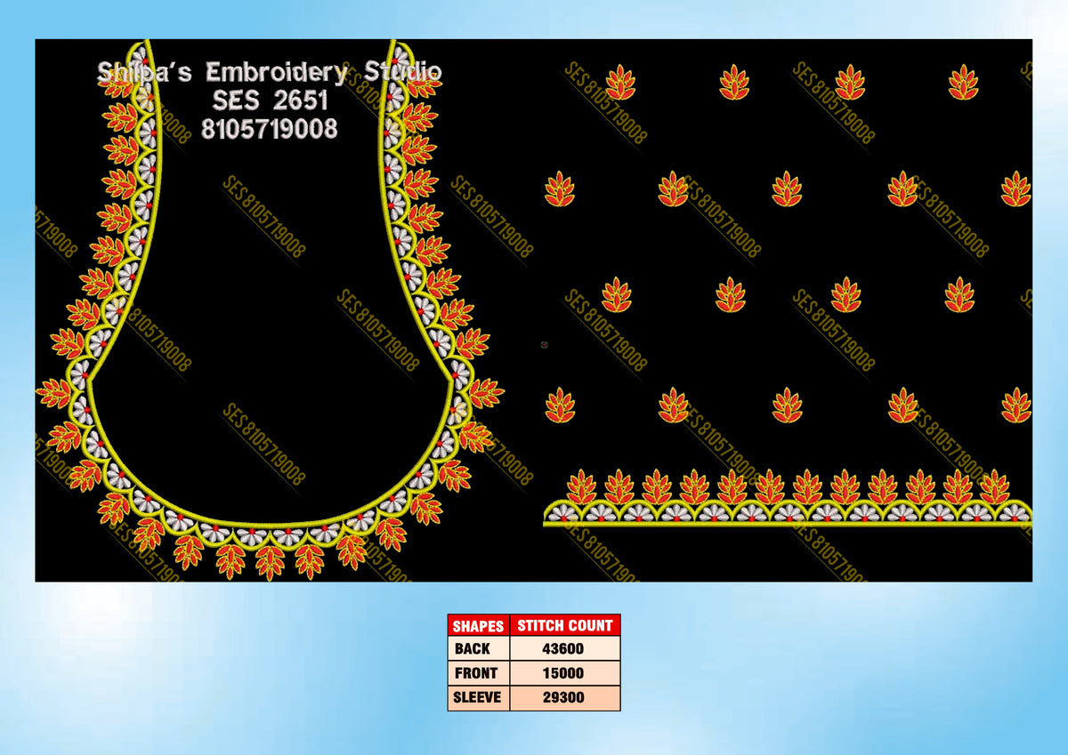 Embroidery Designs 2601-2700 Series