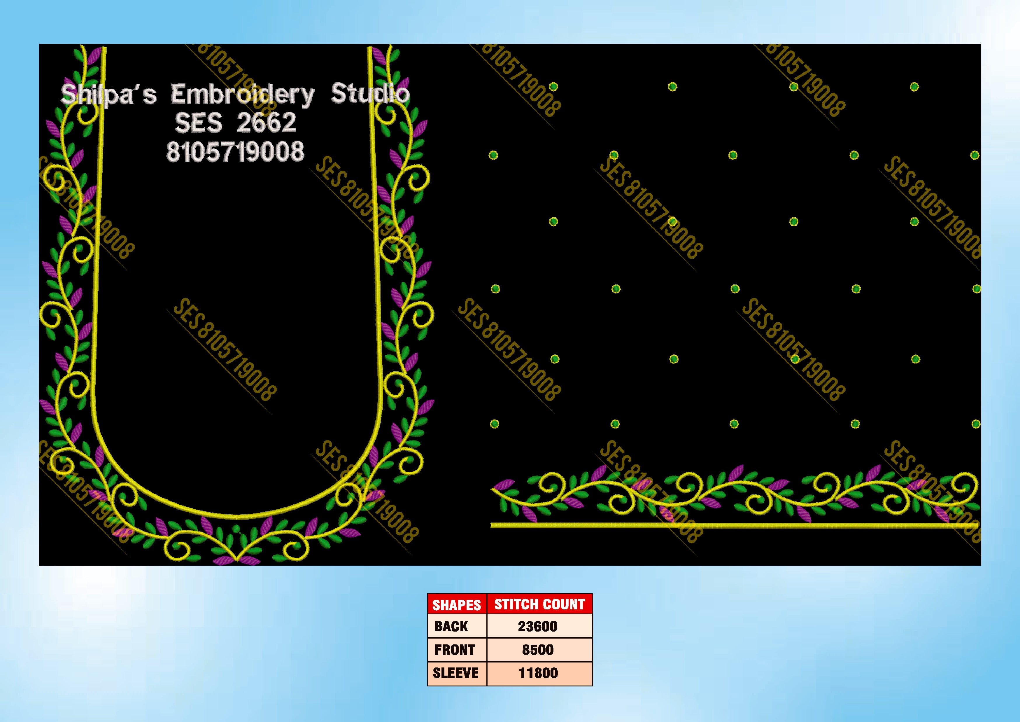 Embroidery Designs 2601-2700 Series