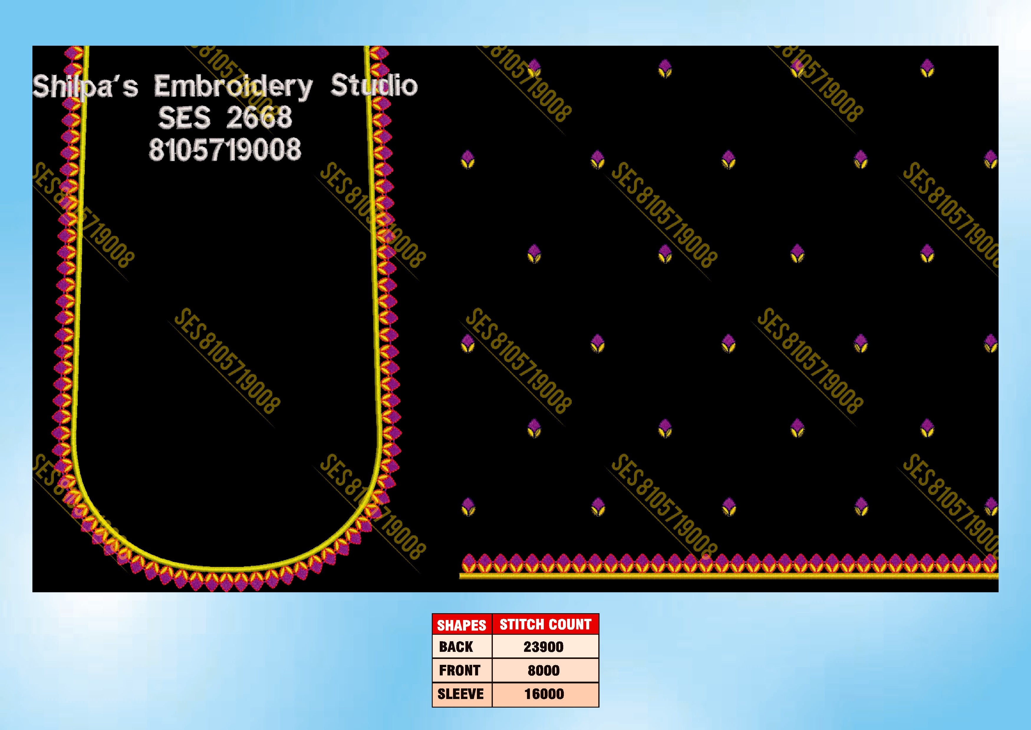 Embroidery Designs 2601-2700 Series