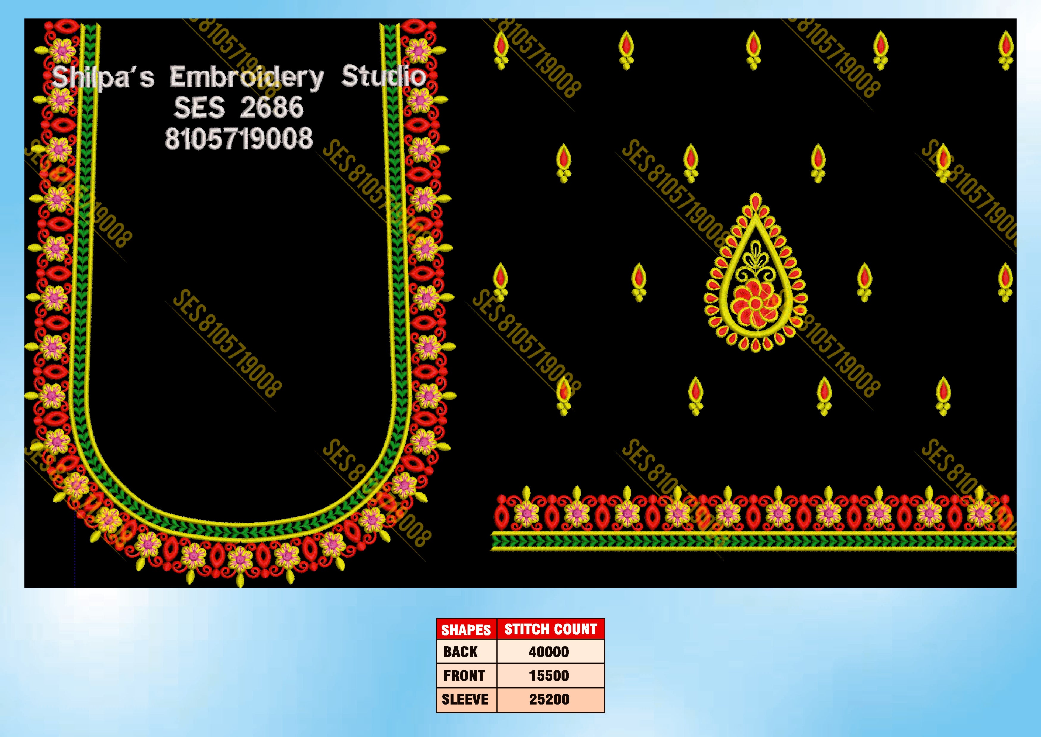Embroidery Designs 2601-2700 Series