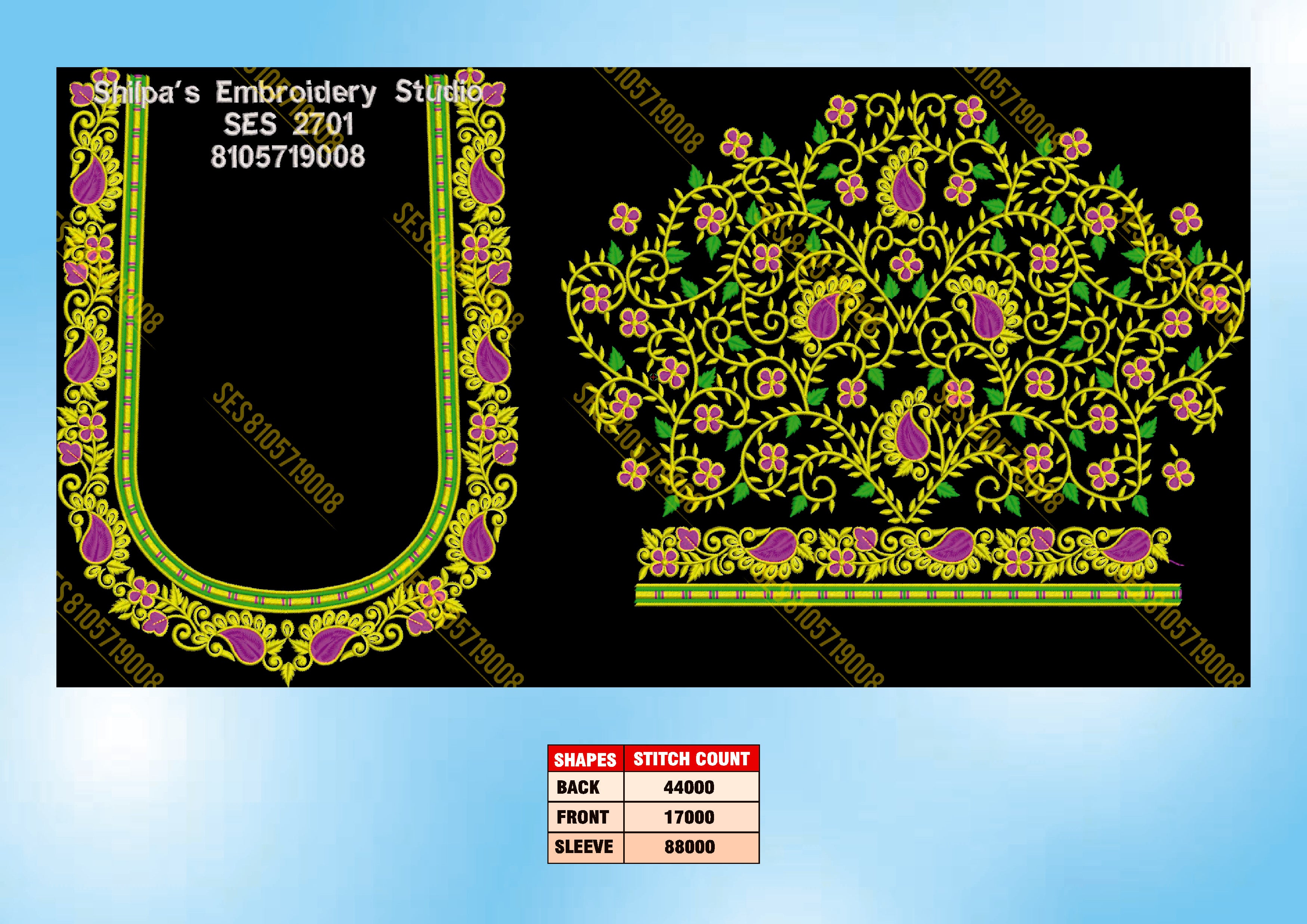 Embroidery Designs 2701-2800 Series