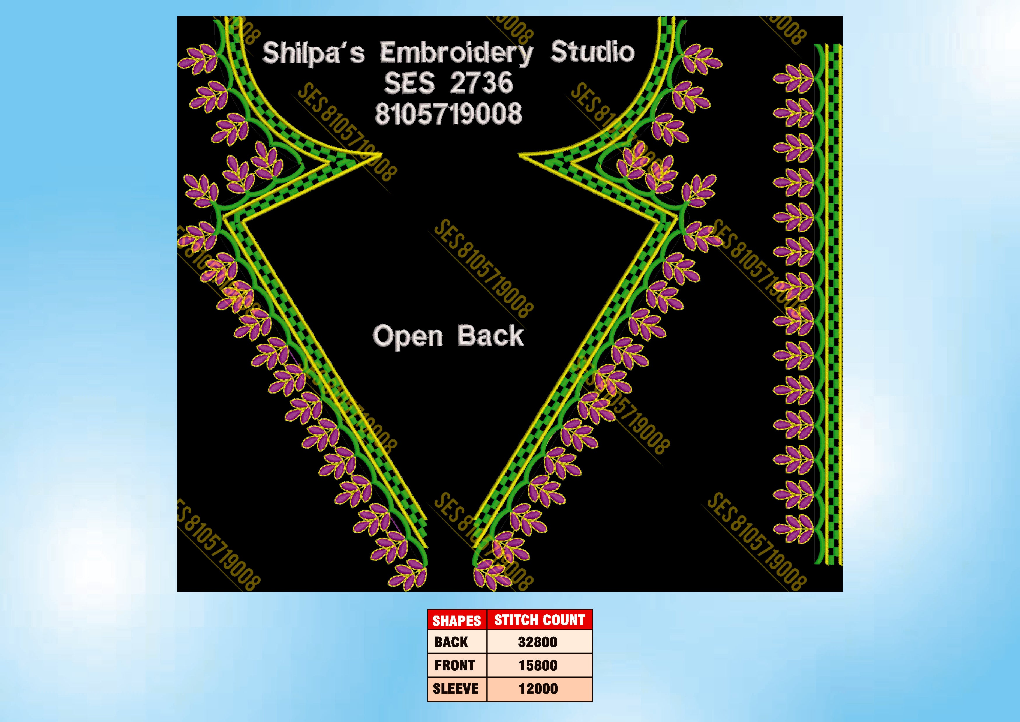 Embroidery Designs 2701-2800 Series