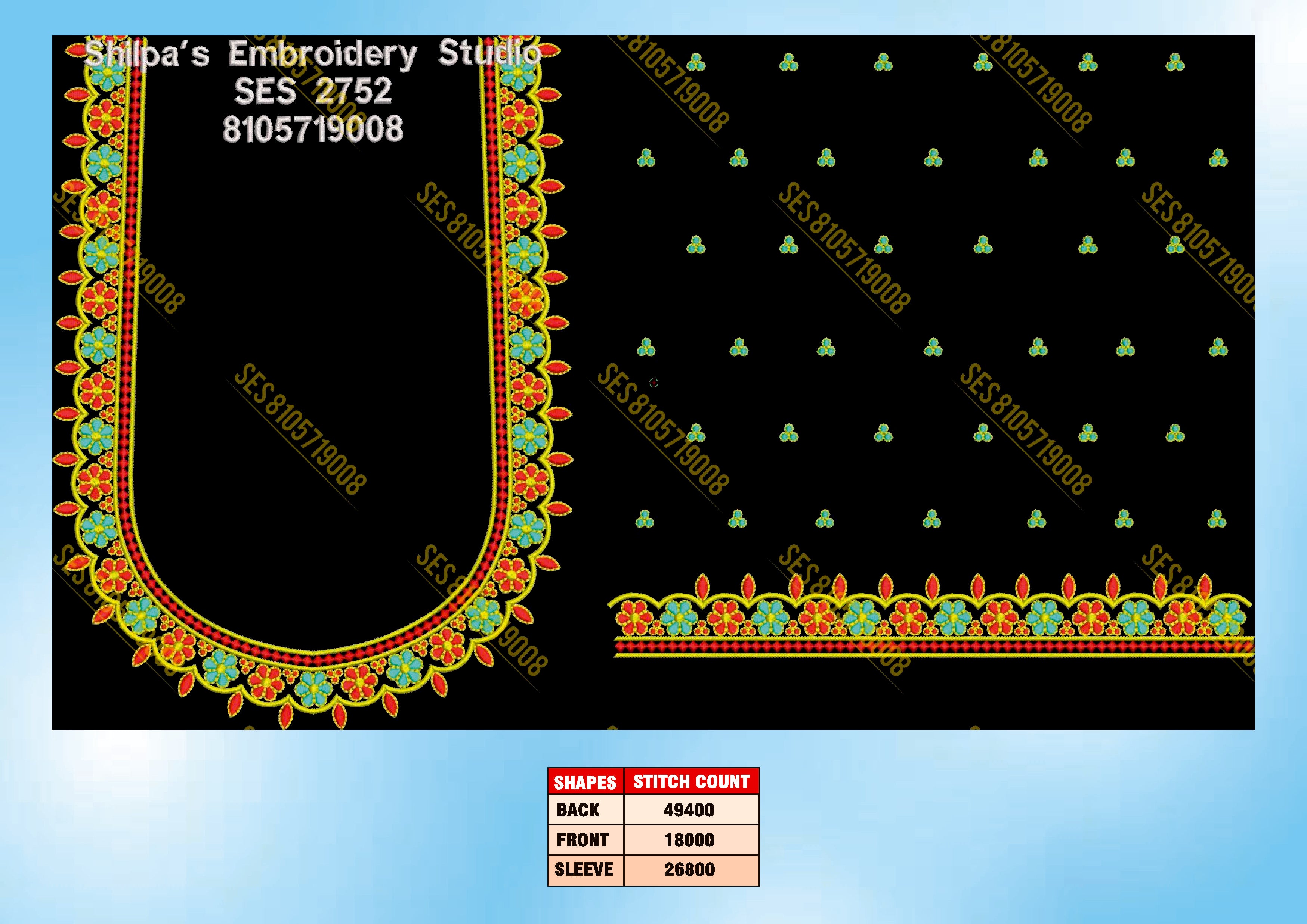 Embroidery Designs 2701-2800 Series