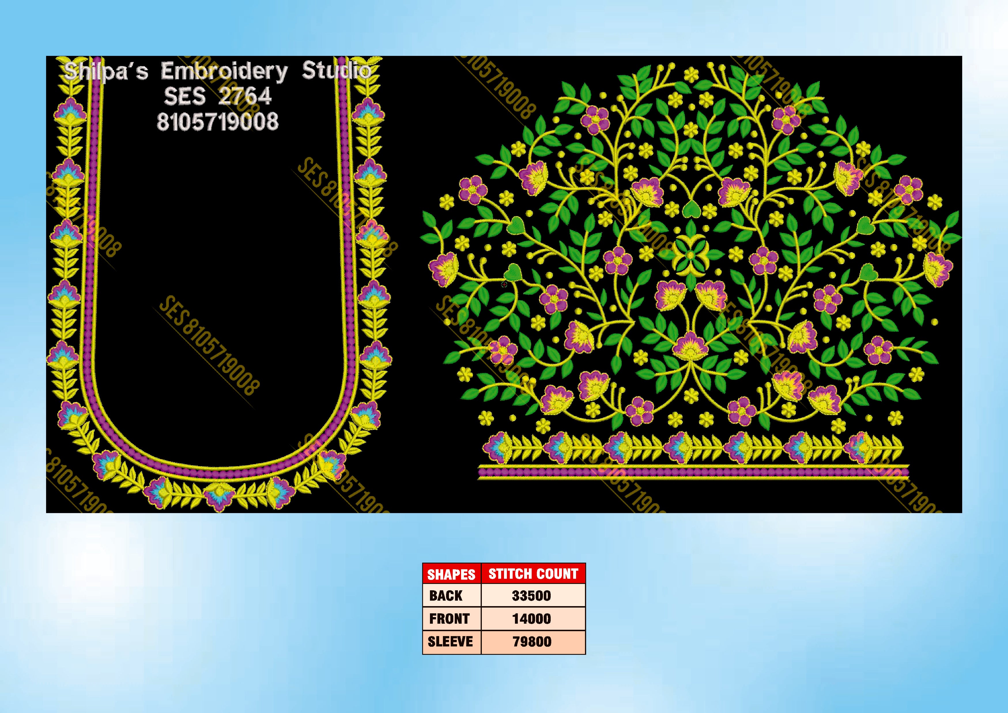 Embroidery Designs 2701-2800 Series