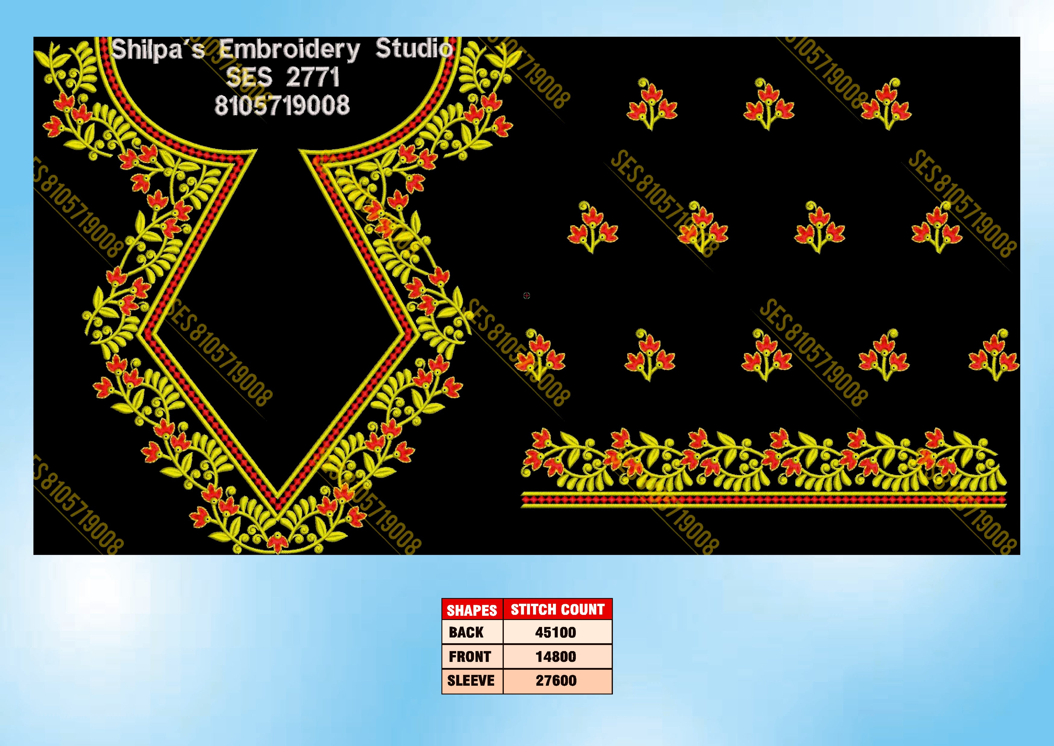 Embroidery Designs 2701-2800 Series