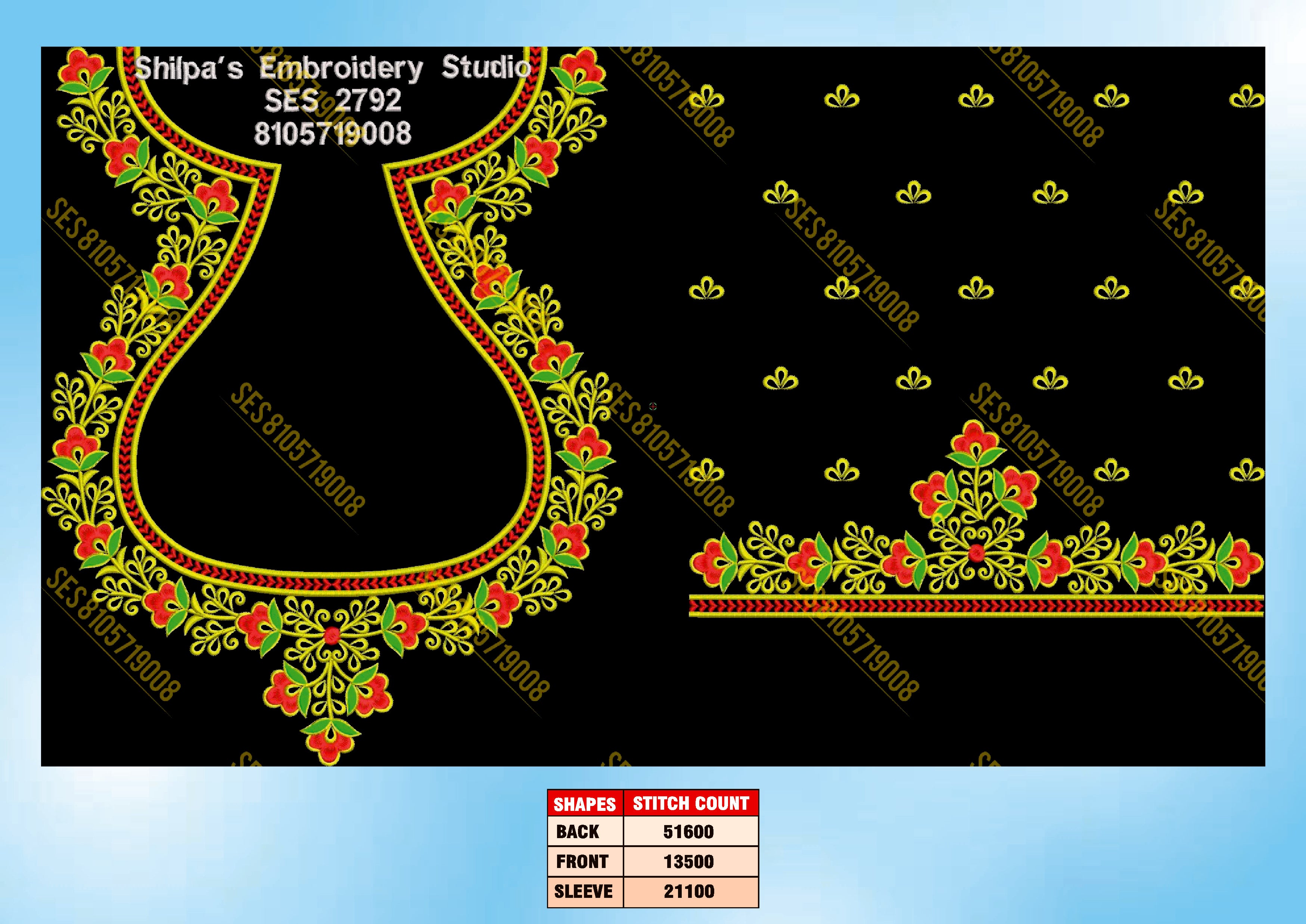 Embroidery Designs 2701-2800 Series