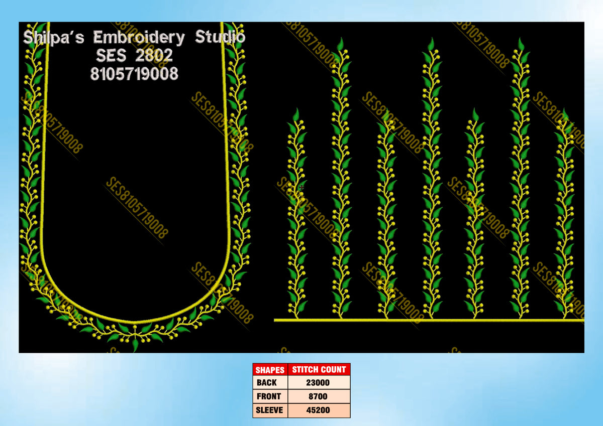 Embroidery Designs 2801-2900 Series