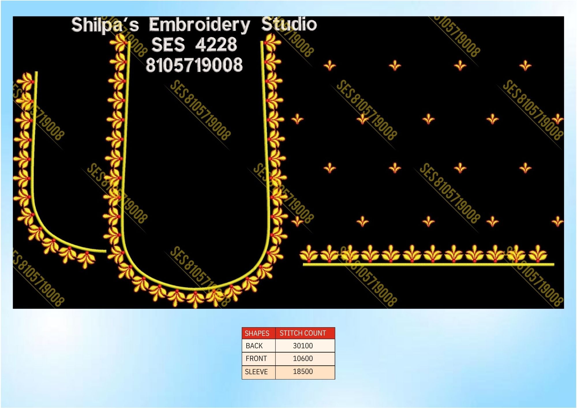 Embroidery Designs 4201-4300 Series