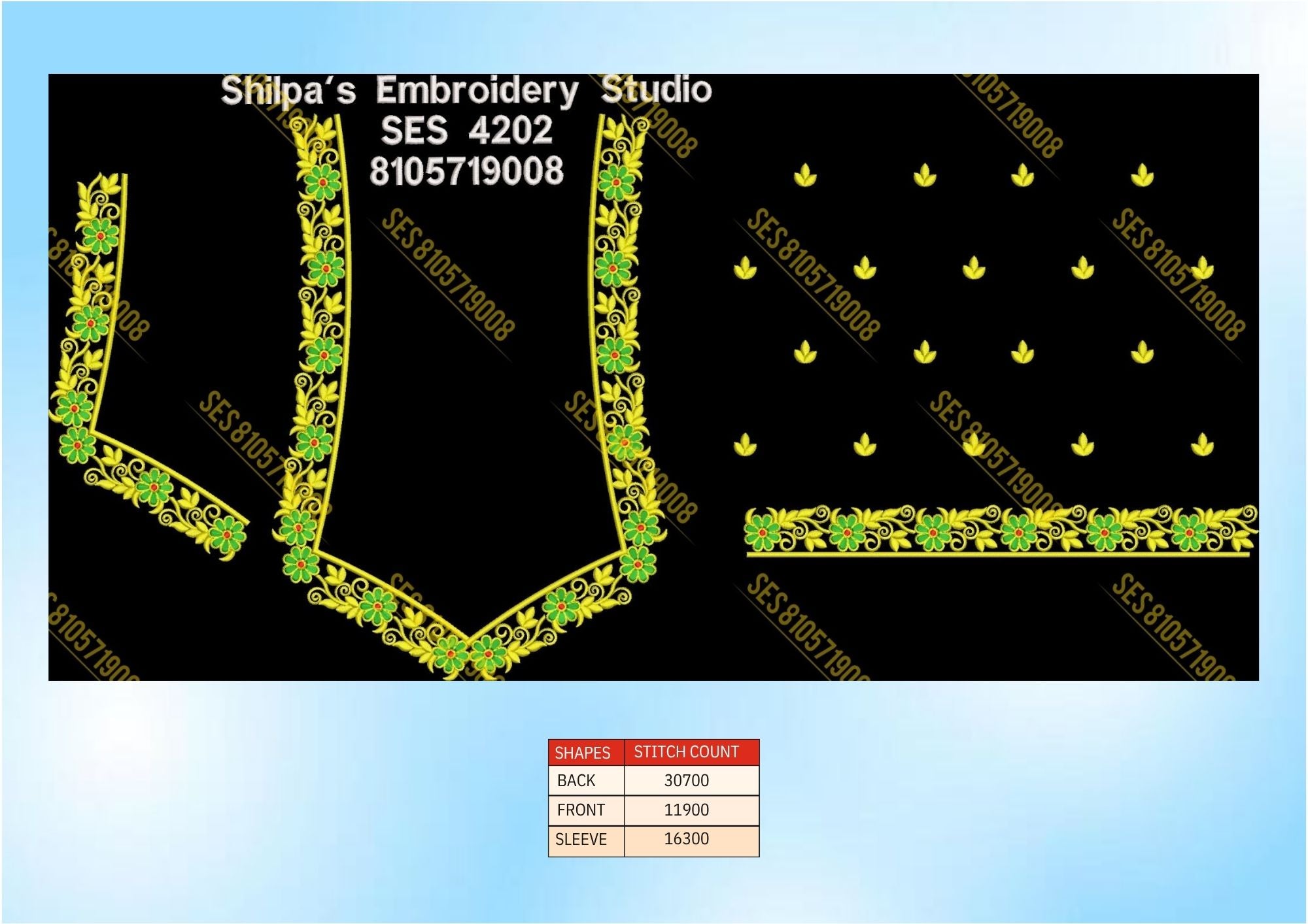 Embroidery Designs 4201-4300 Series