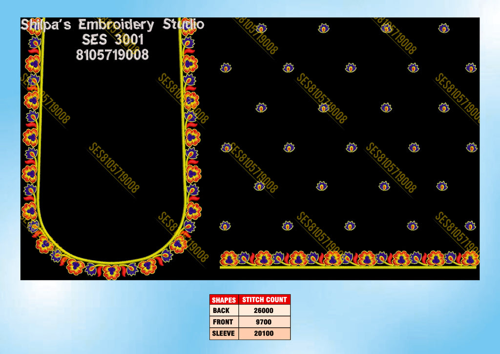 Embroidery Designs 3001-3100 Series