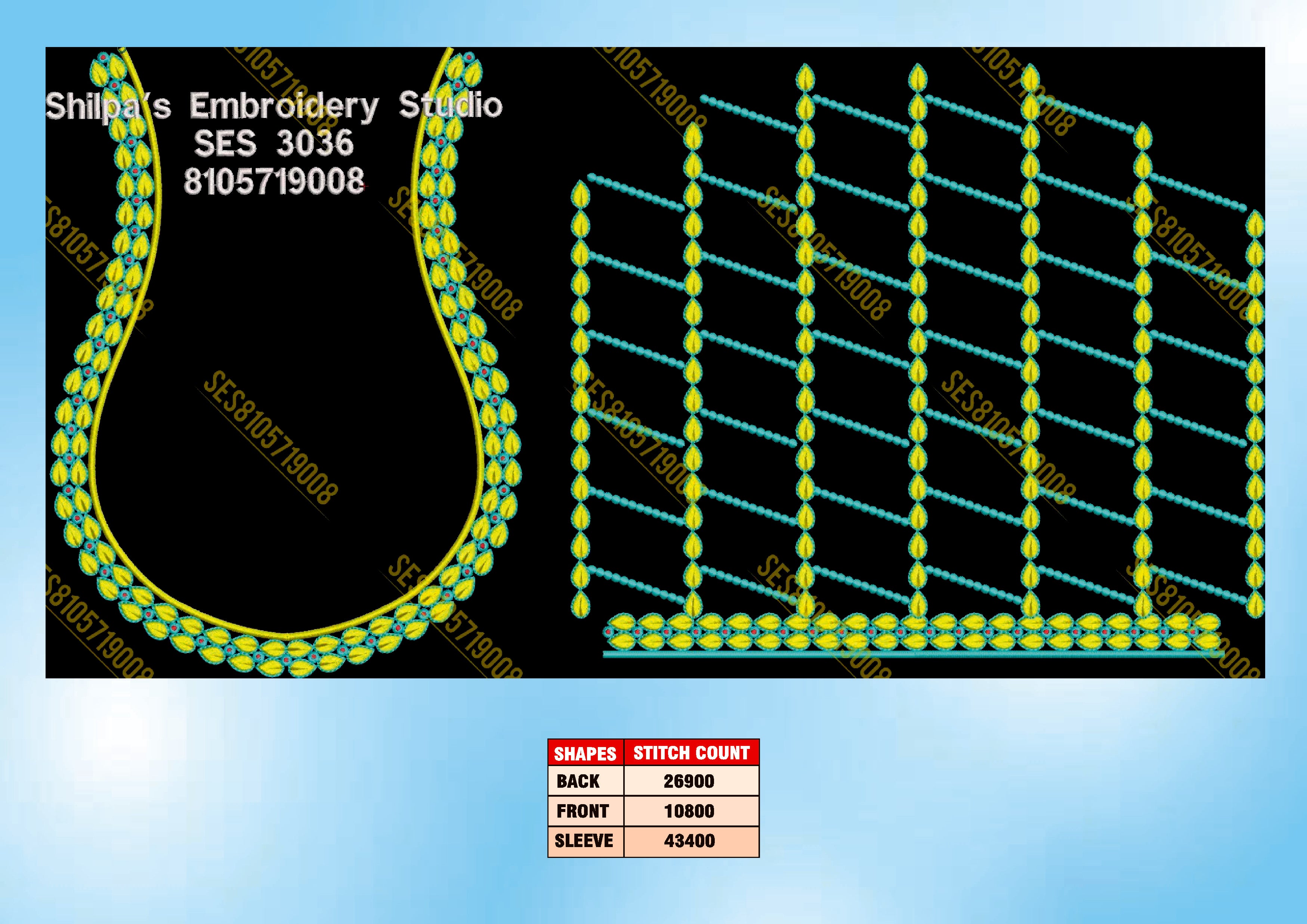 Embroidery Designs 3001-3100 Series