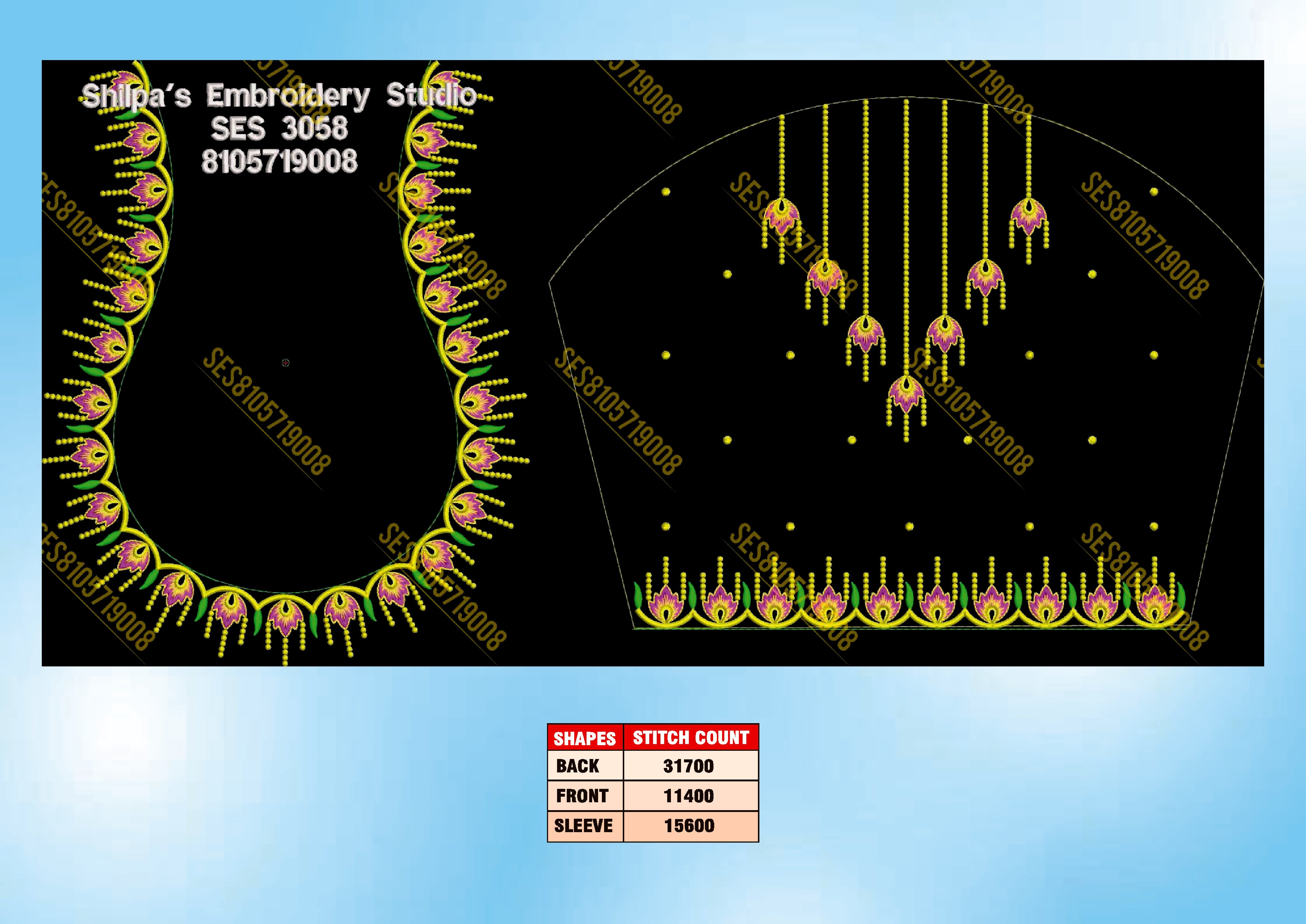 Embroidery Designs 3001-3100 Series