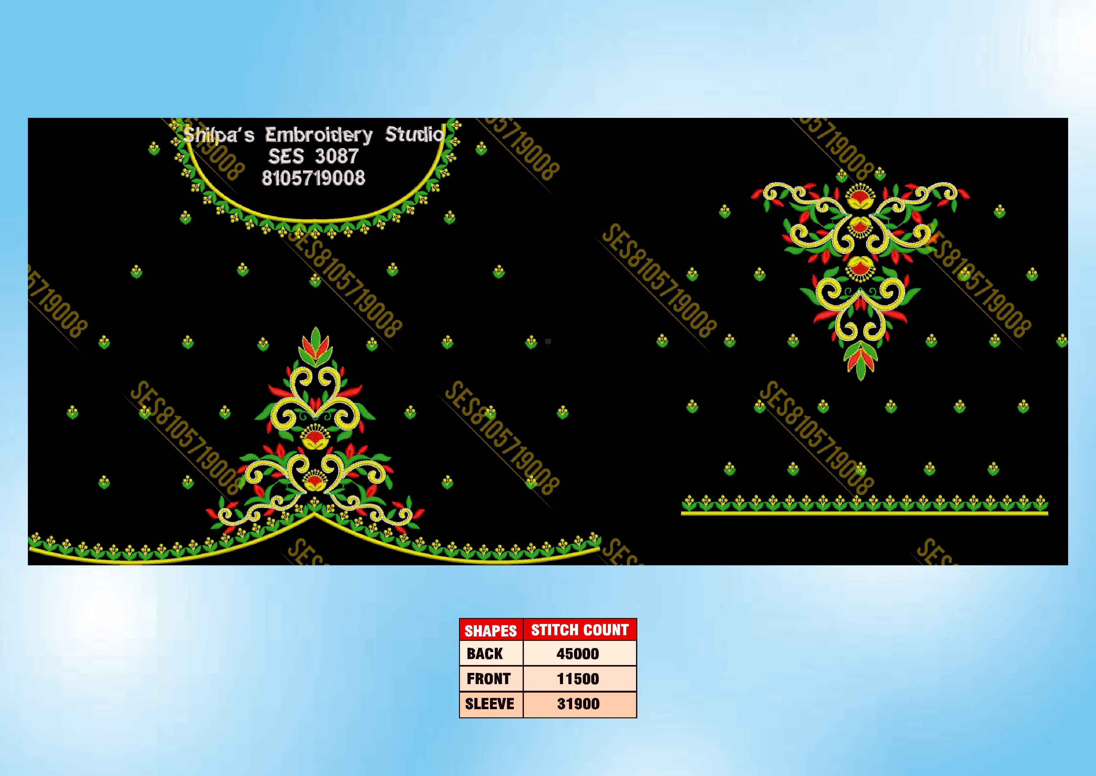 Embroidery Designs 3001-3100 Series