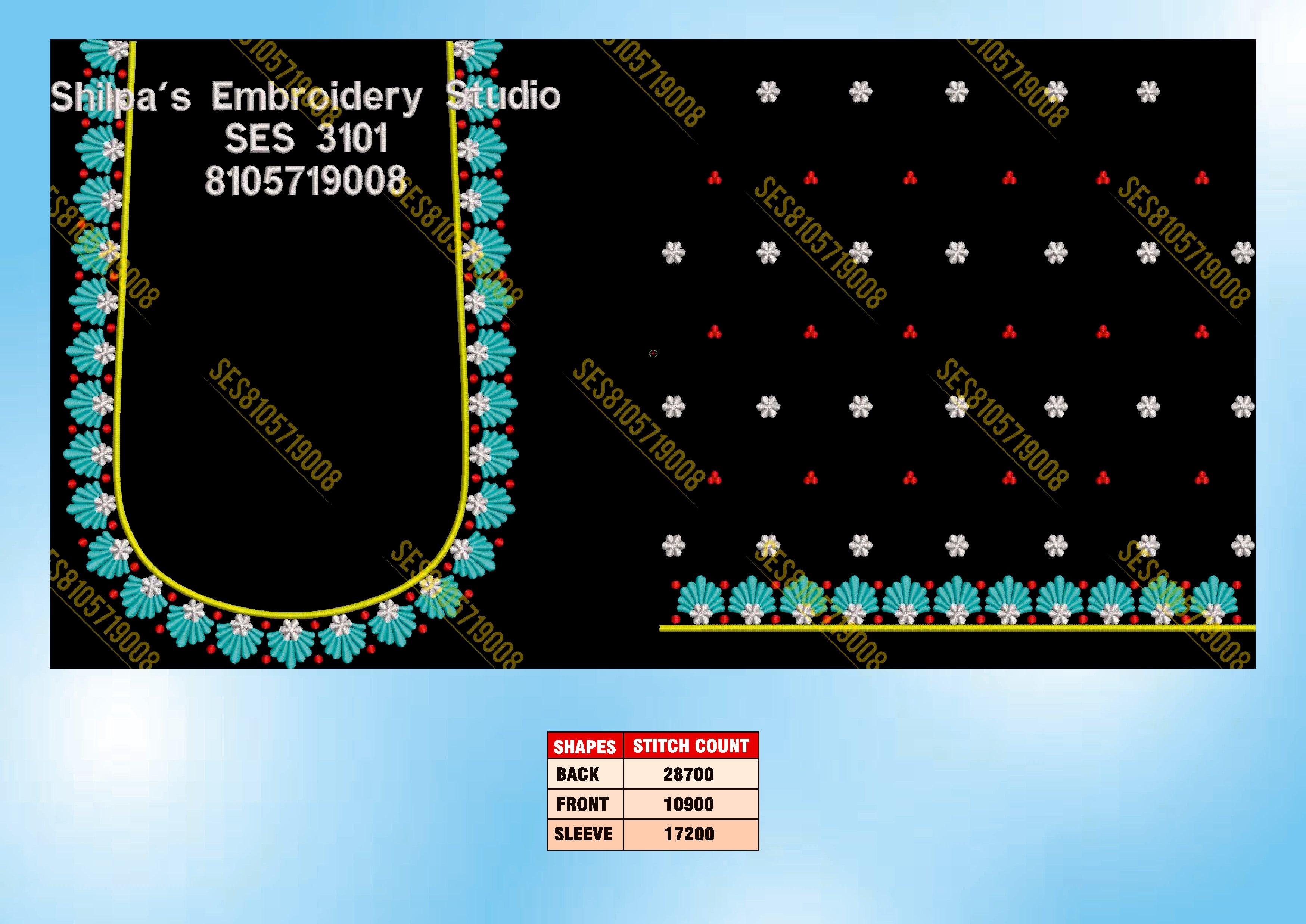Embroidery Designs 3101-3200 Series