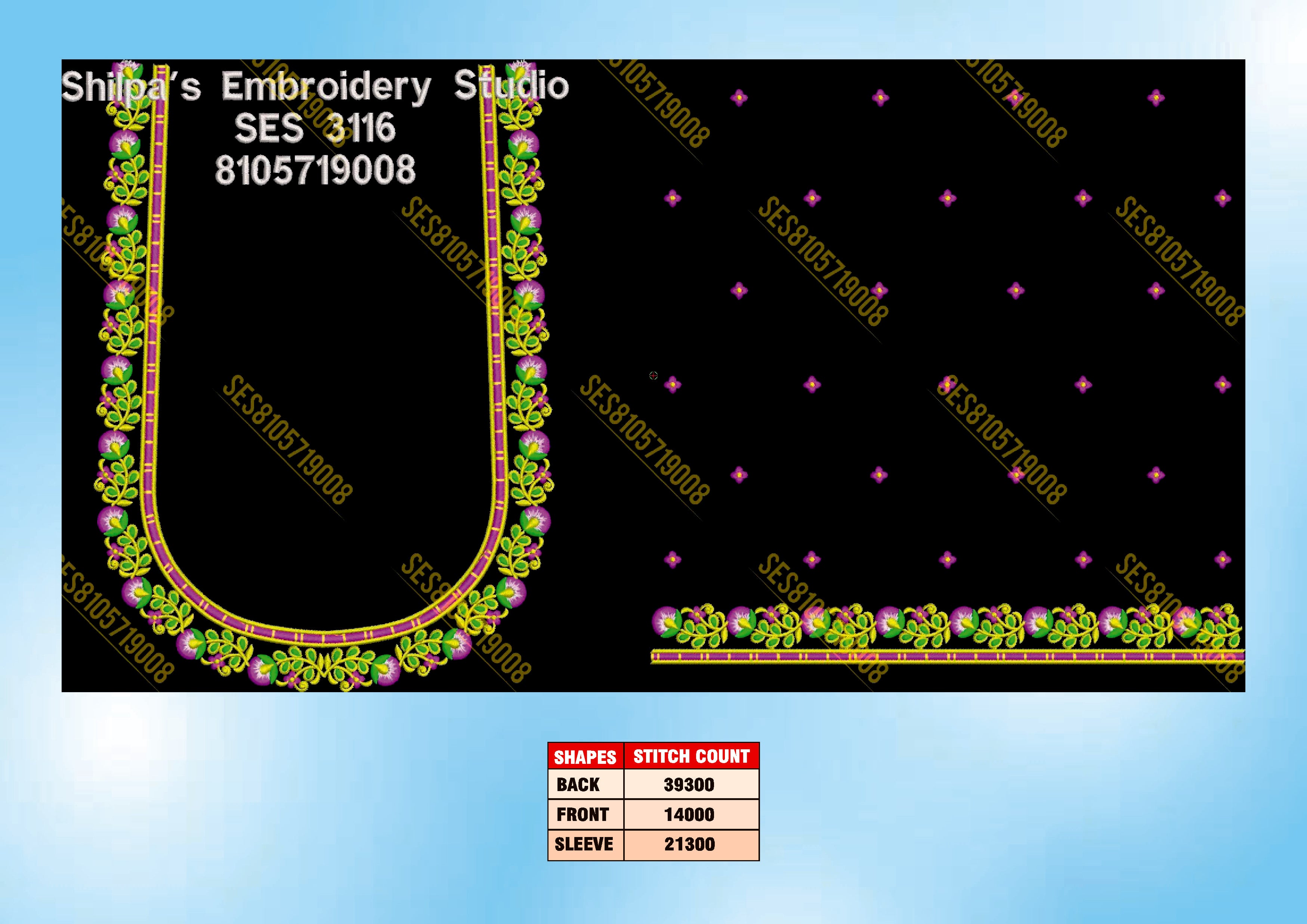 Embroidery Designs 3101-3200 Series