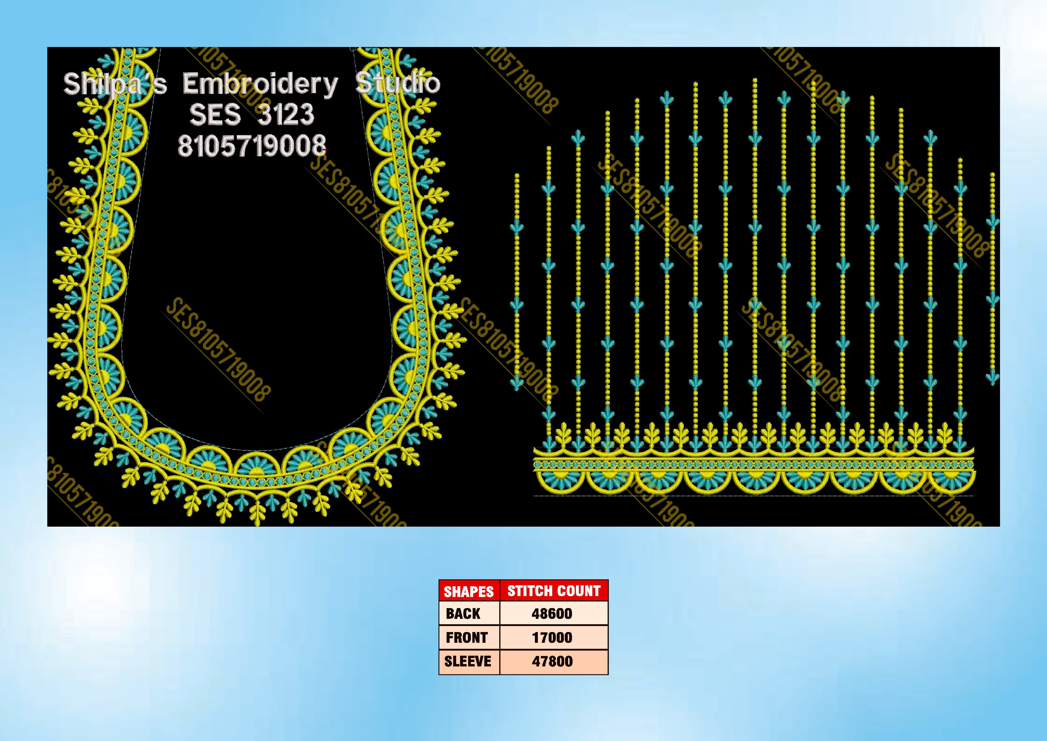 Embroidery Designs 3101-3200 Series