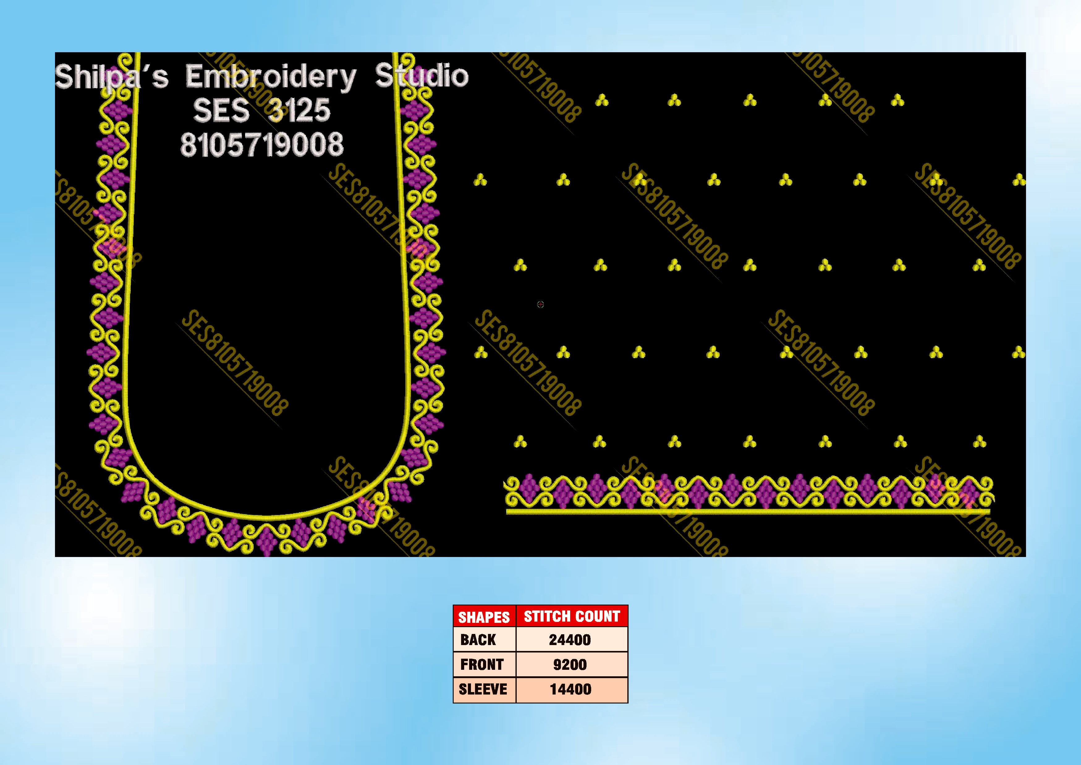 Embroidery Designs 3101-3200 Series