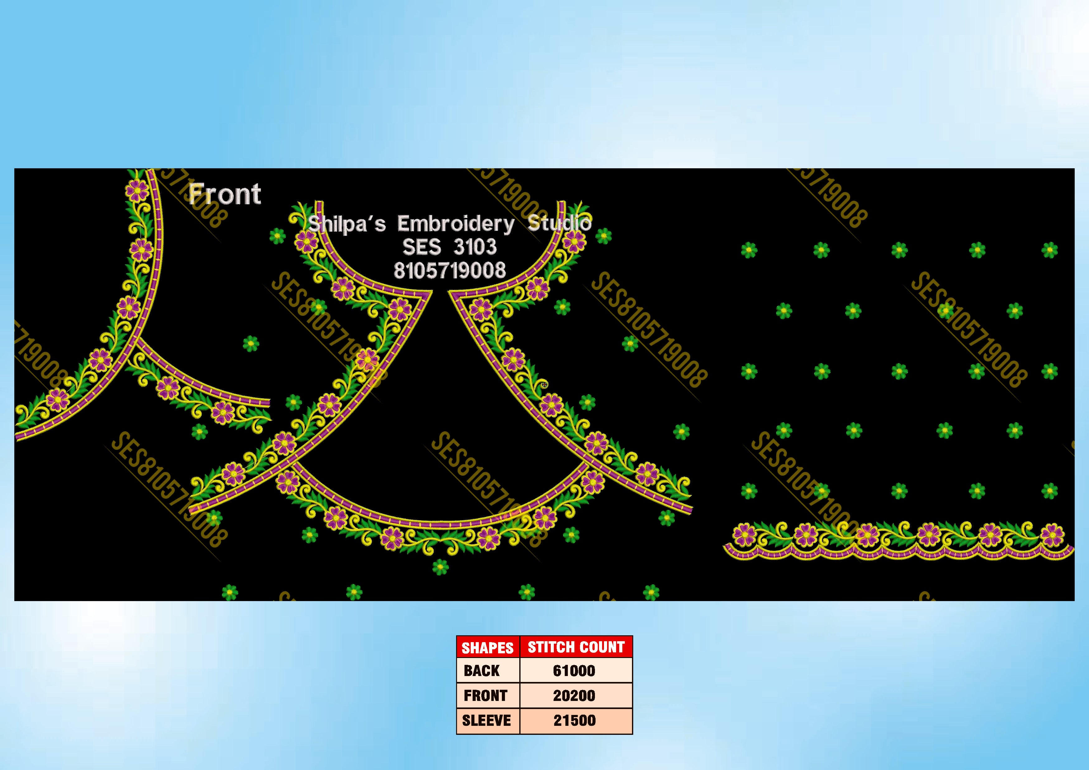 Embroidery Designs 3101-3200 Series