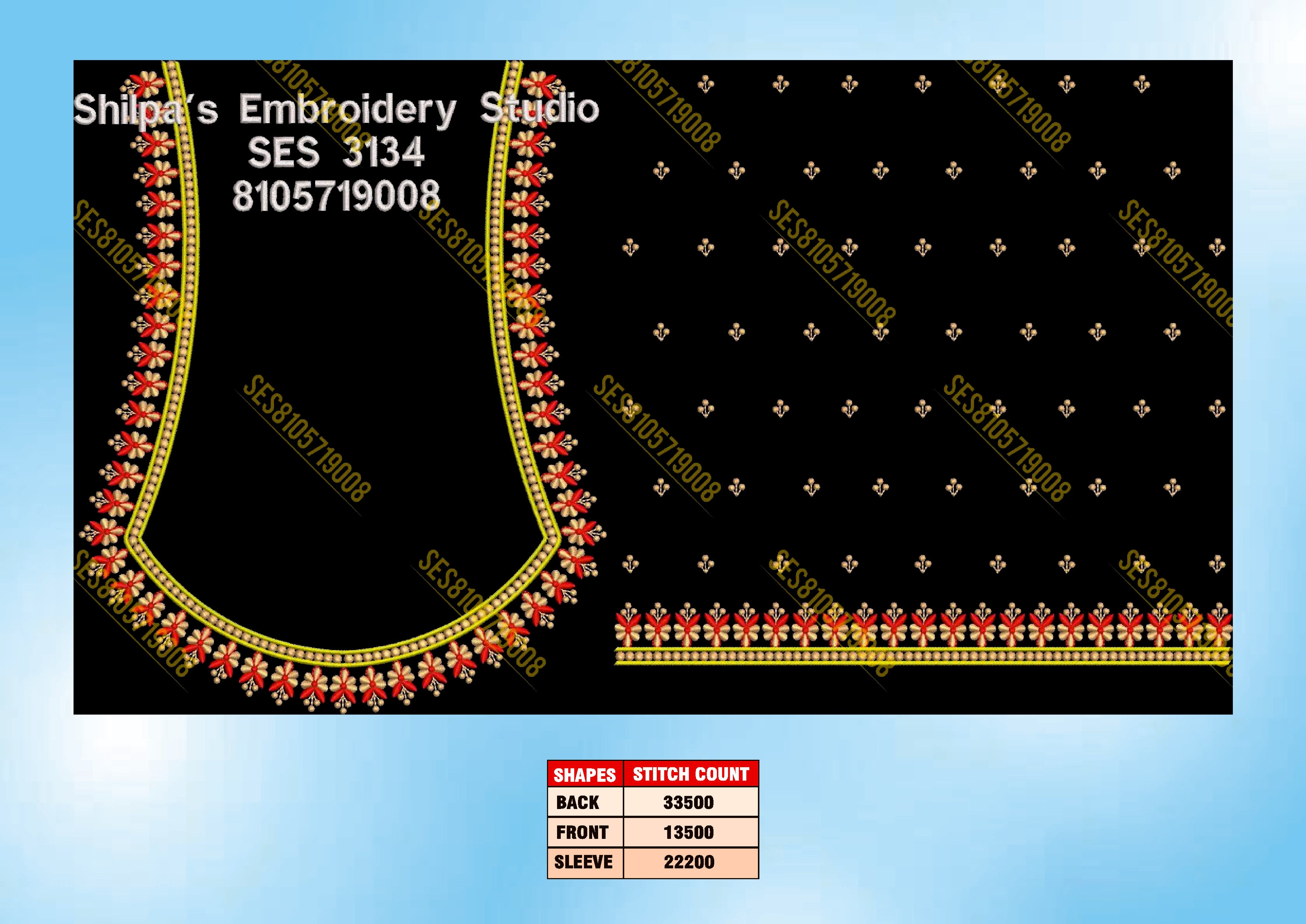 Embroidery Designs 3101-3200 Series