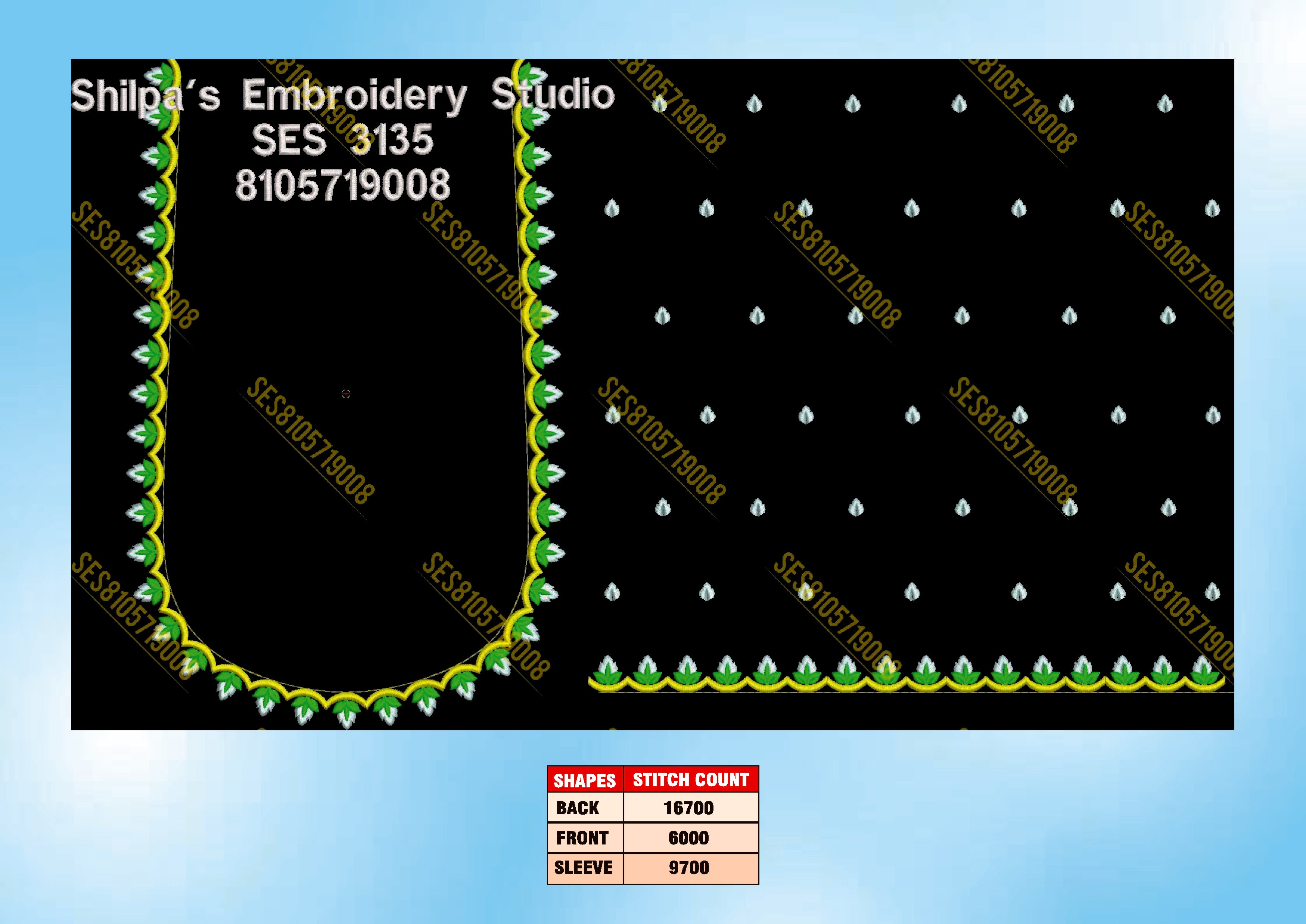 Embroidery Designs 3101-3200 Series