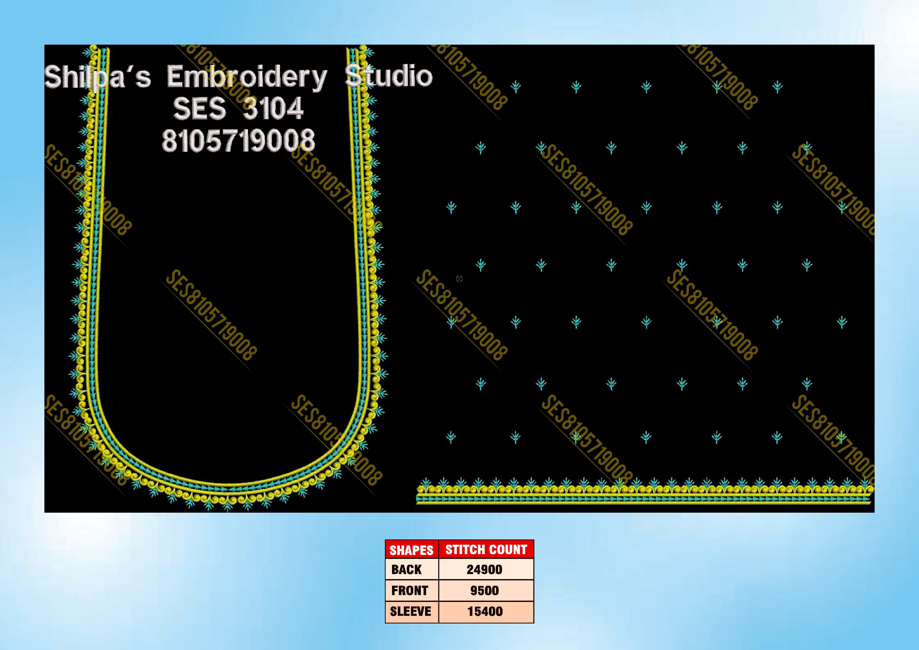 Embroidery Designs 3101-3200 Series