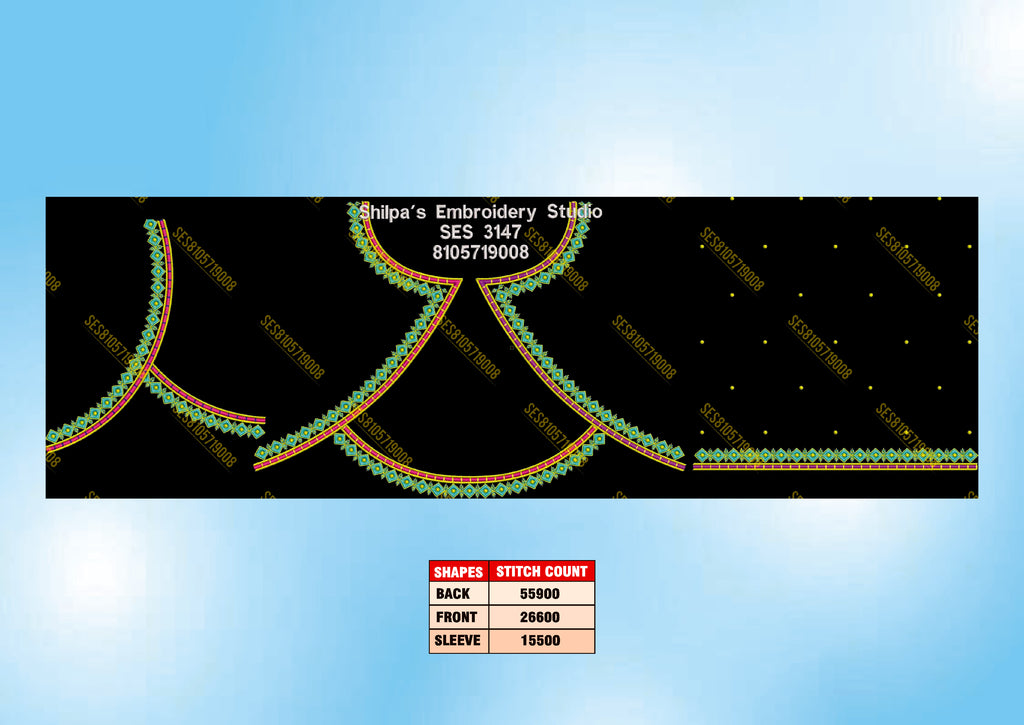 Embroidery Designs 3101-3200 Series