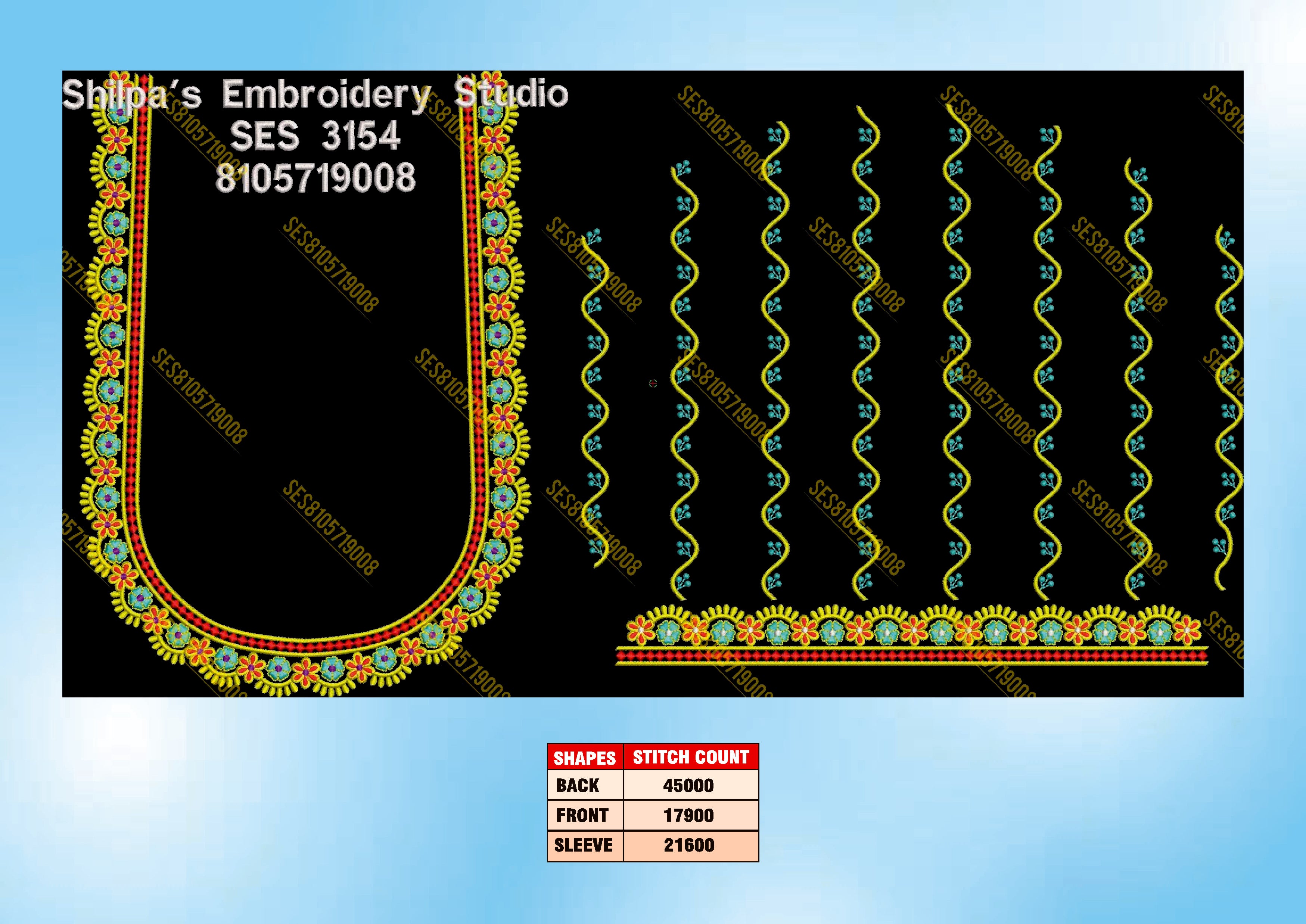 Embroidery Designs 3101-3200 Series