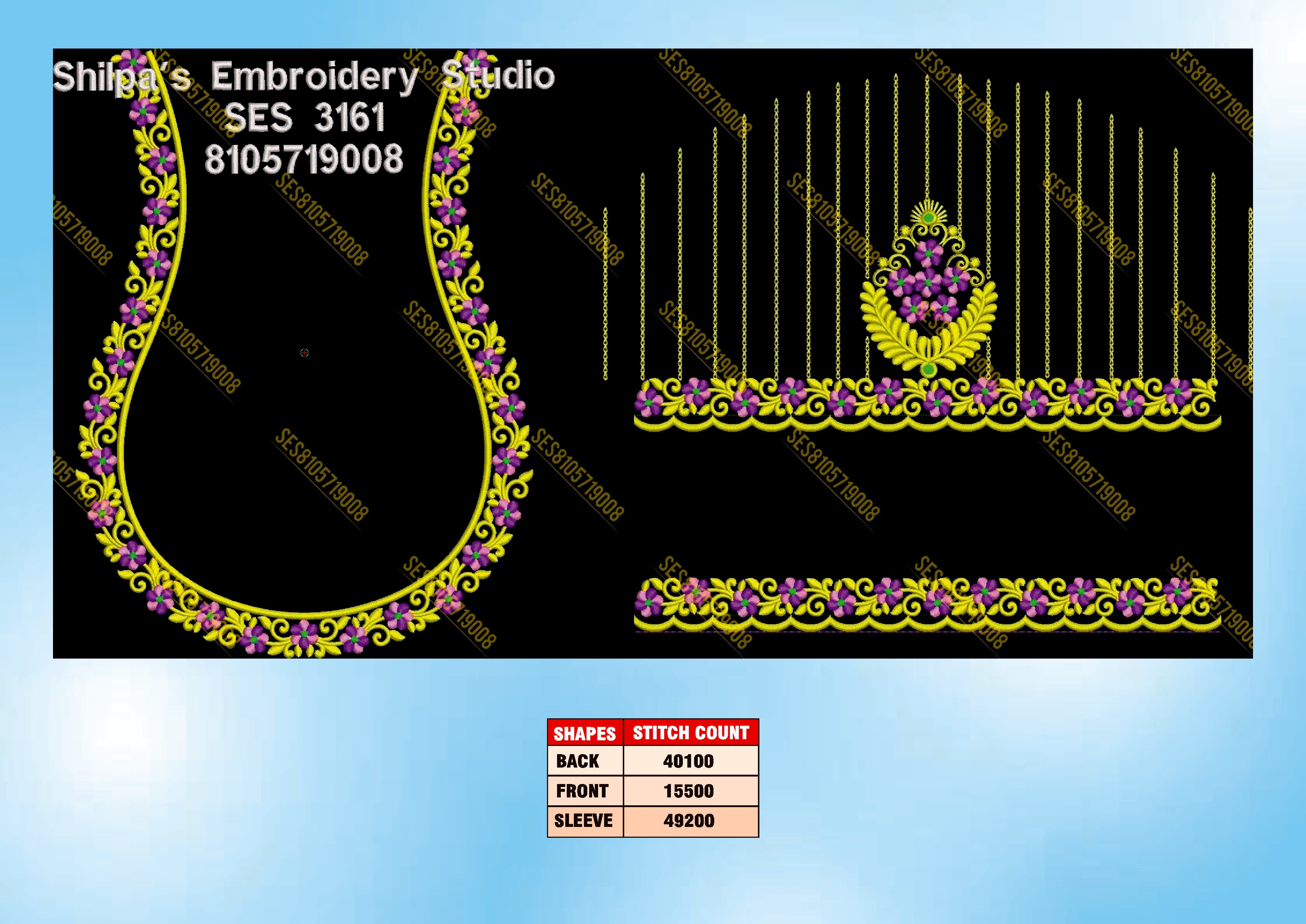 Embroidery Designs 3101-3200 Series