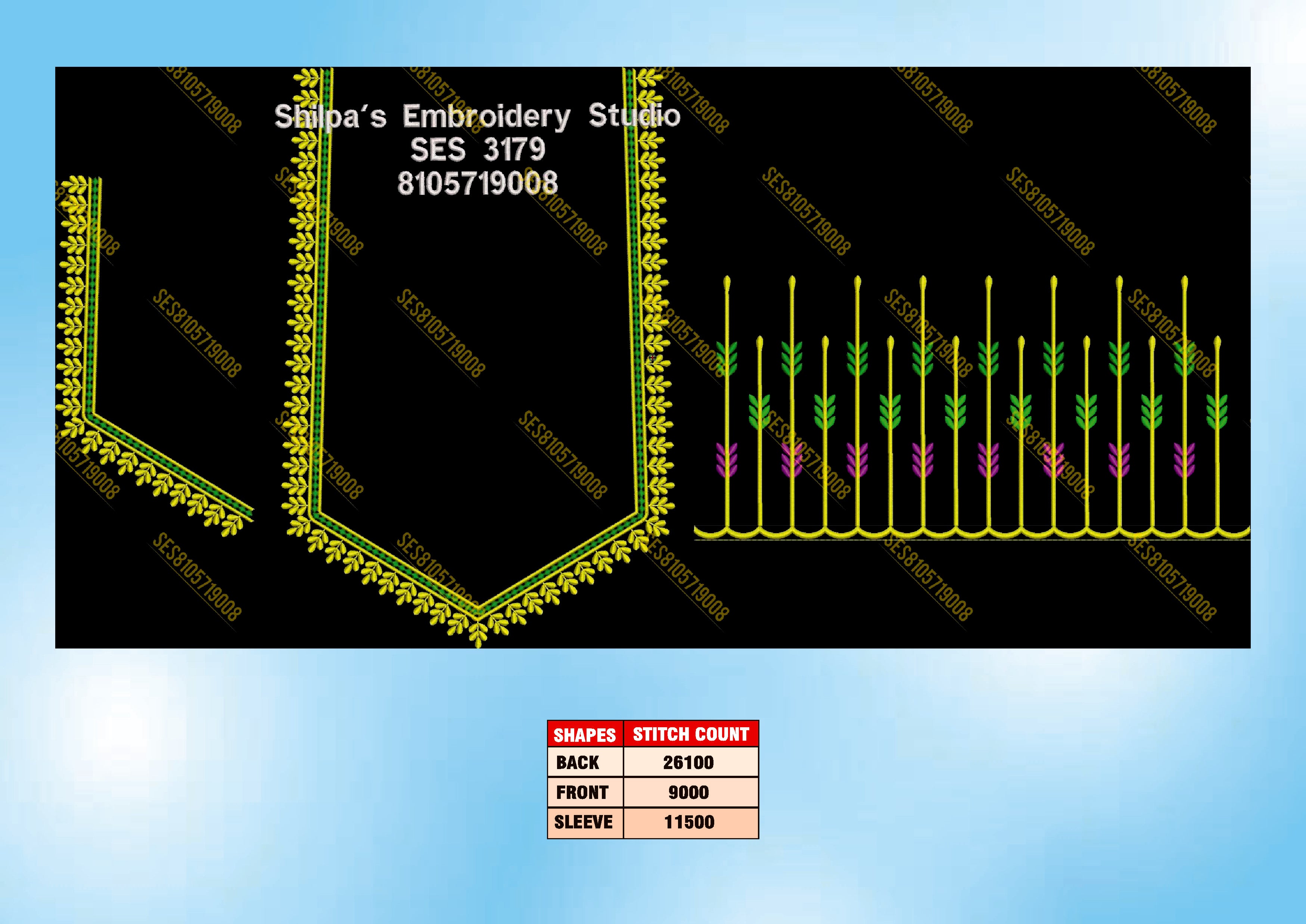 Embroidery Designs 3101-3200 Series