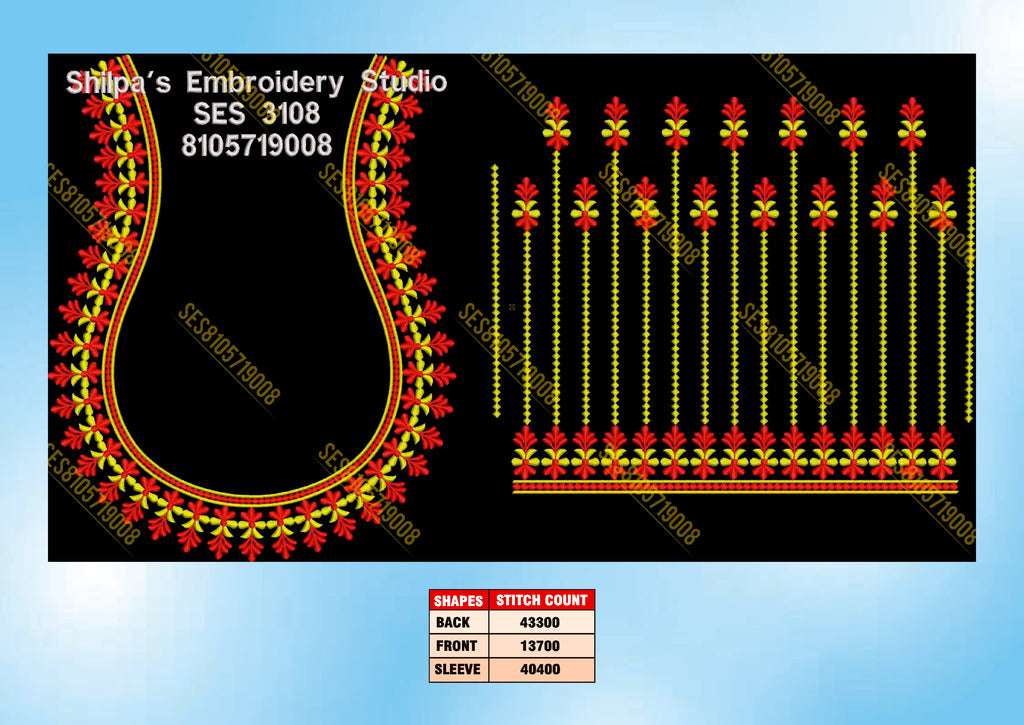 Embroidery Designs 3101-3200 Series