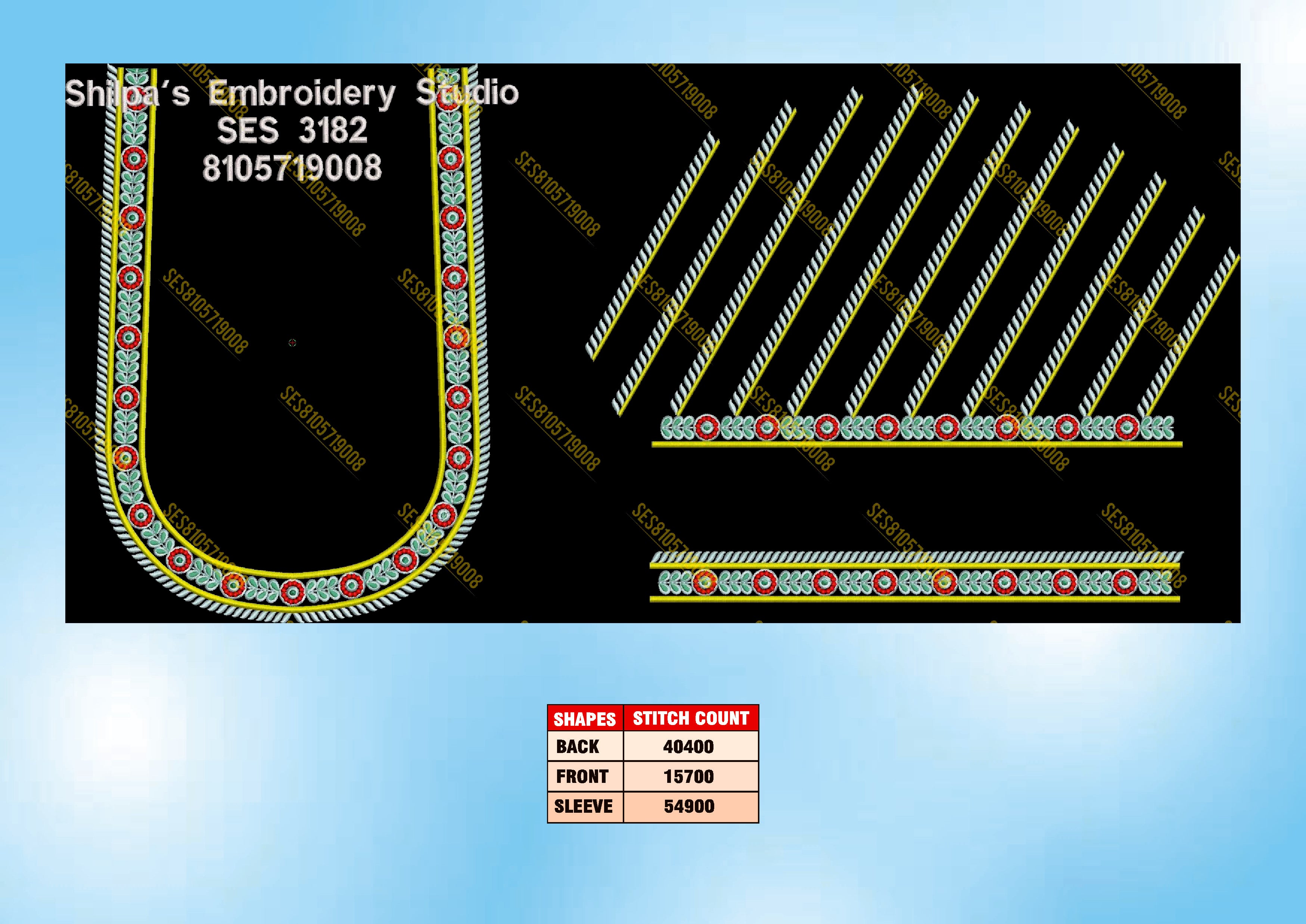 Embroidery Designs 3101-3200 Series