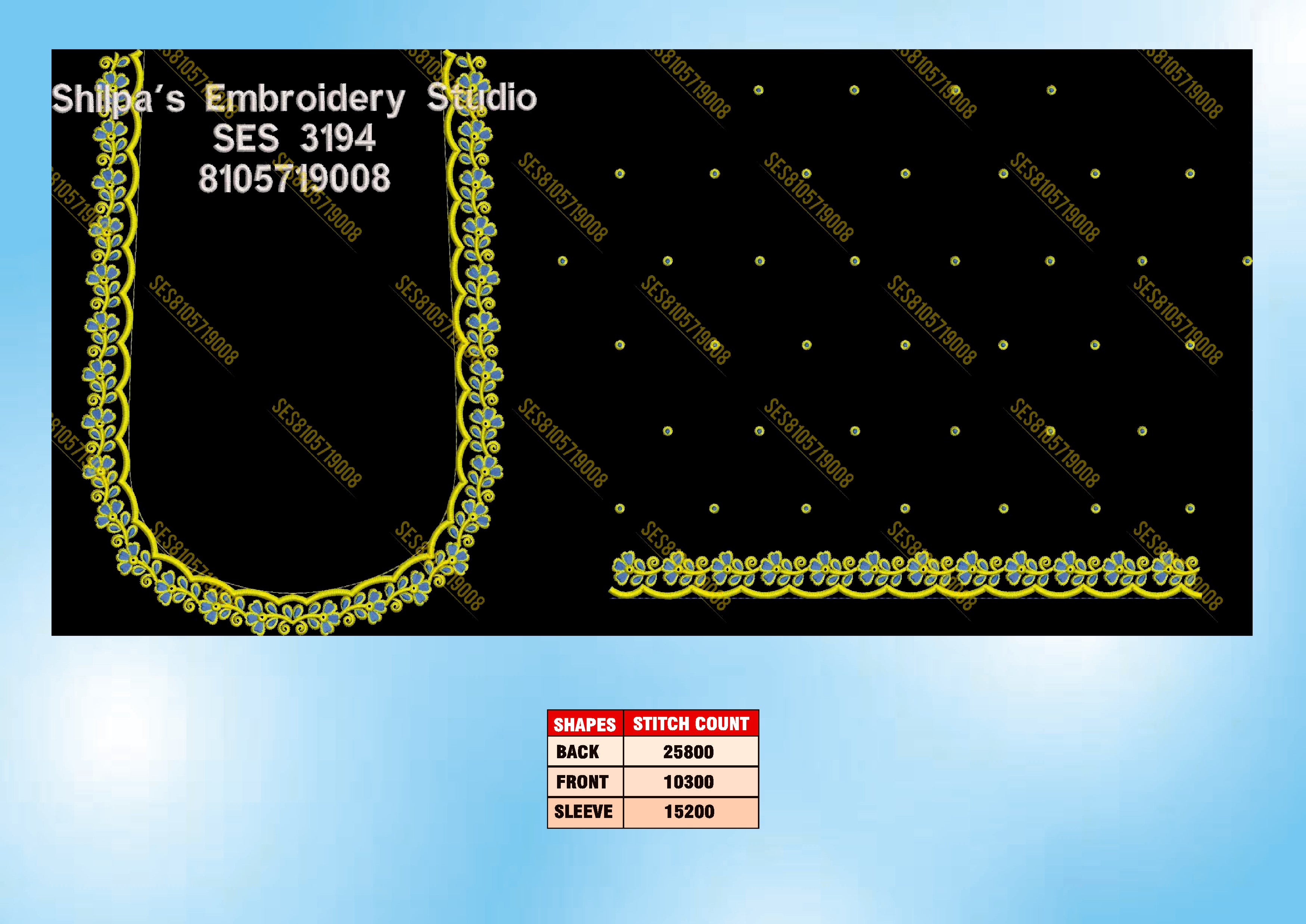 Embroidery Designs 3101-3200 Series