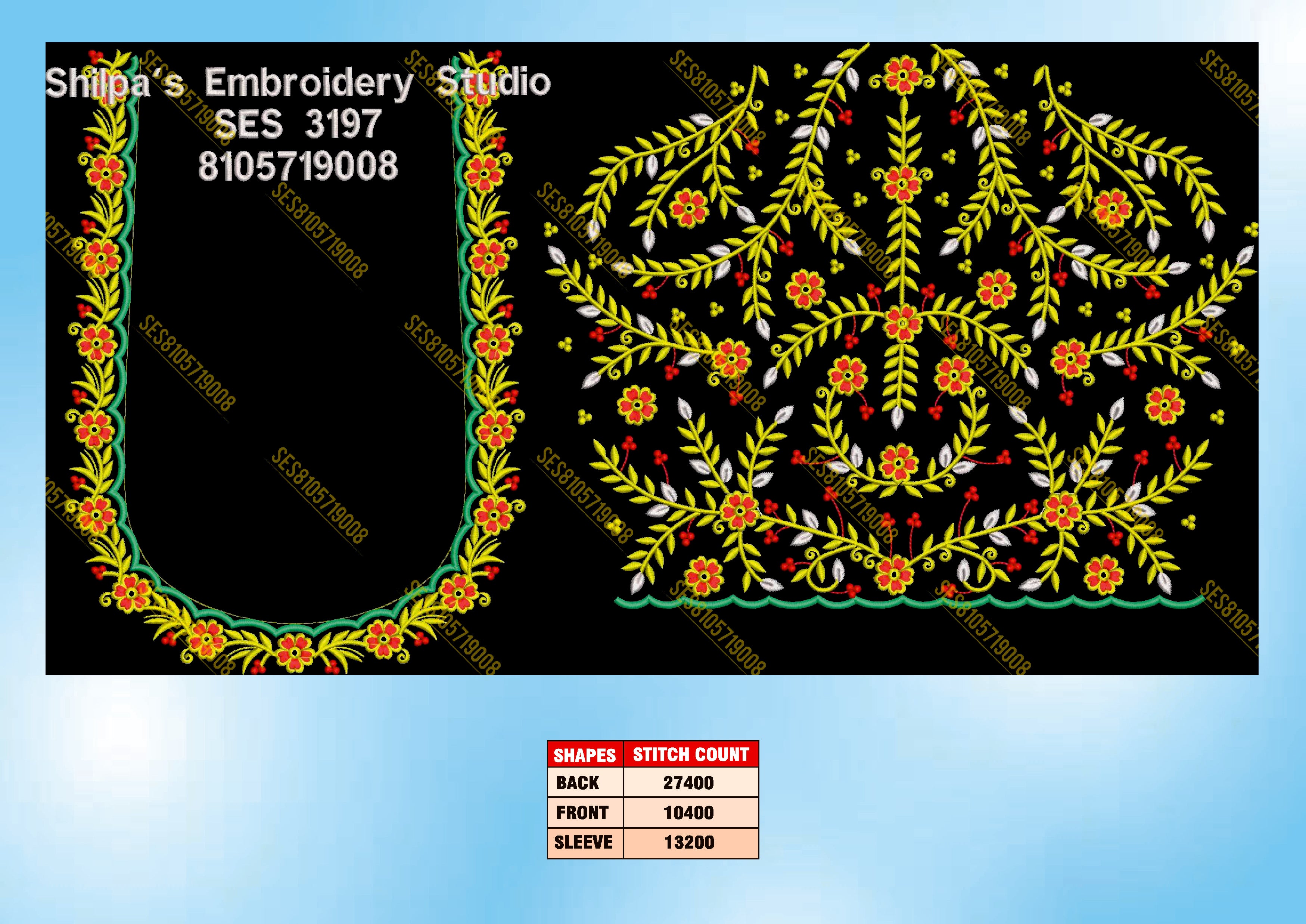 Embroidery Designs 3101-3200 Series