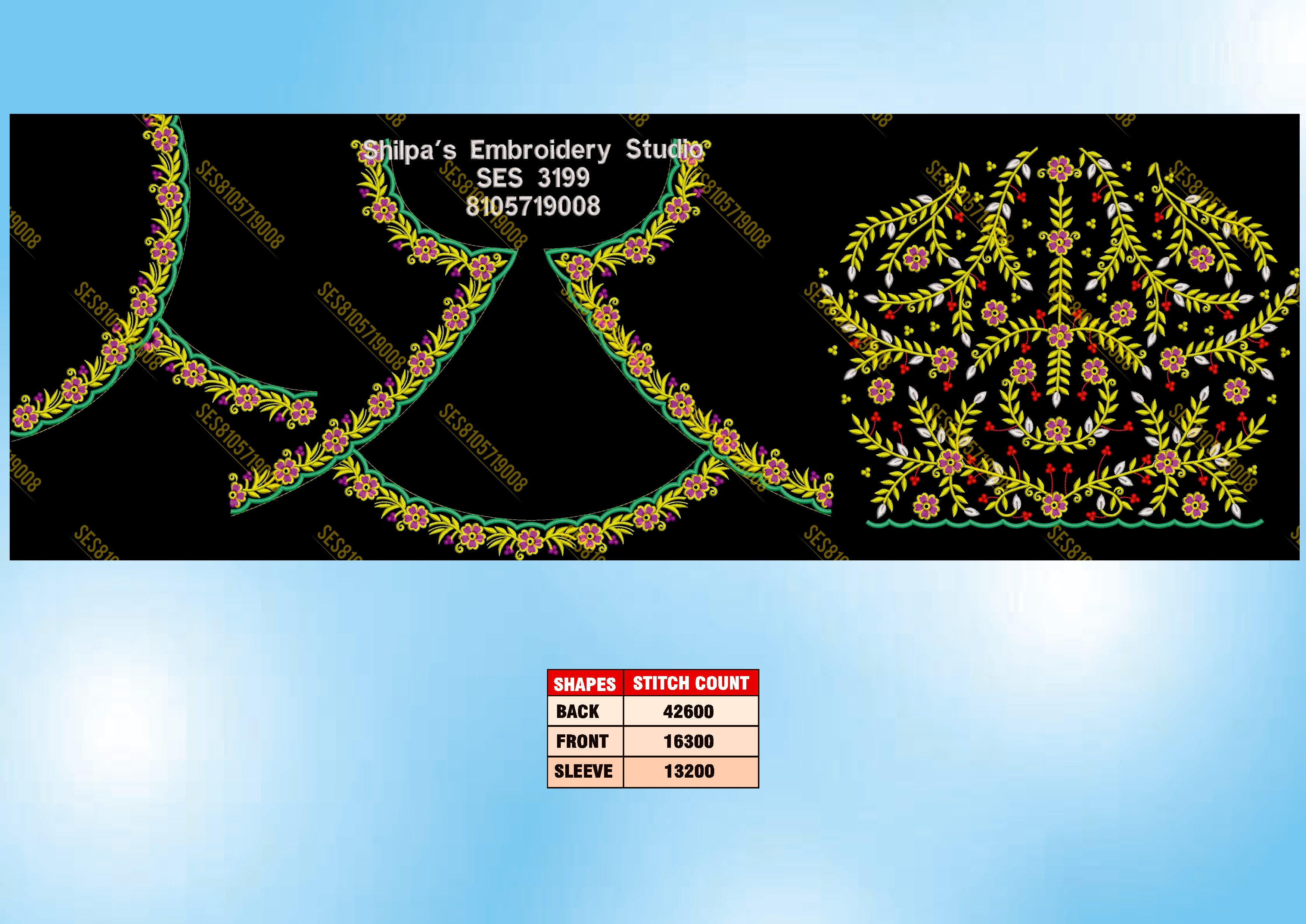 Embroidery Designs 3101-3200 Series