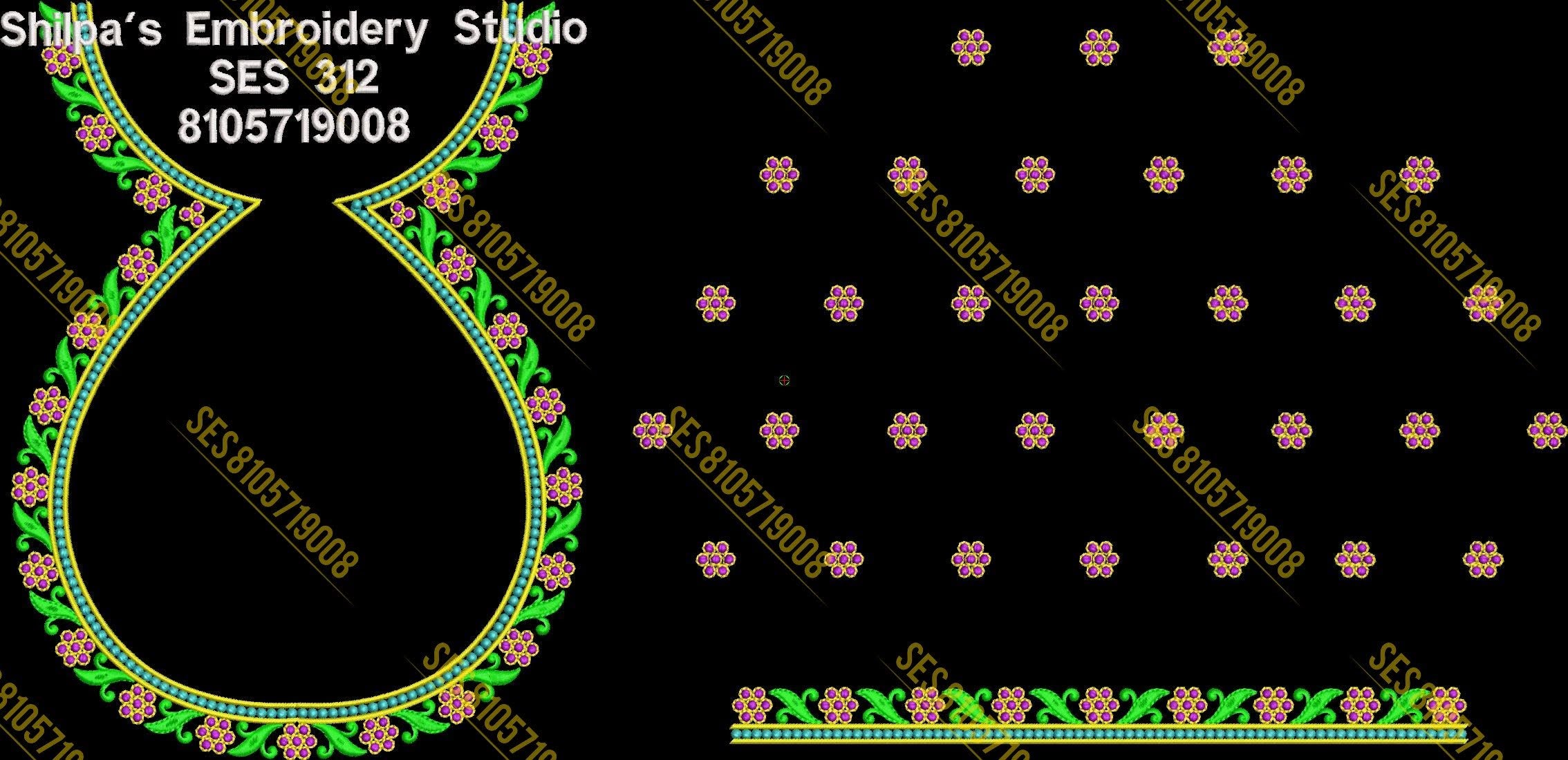 Embroidery Designs 301-400 Series