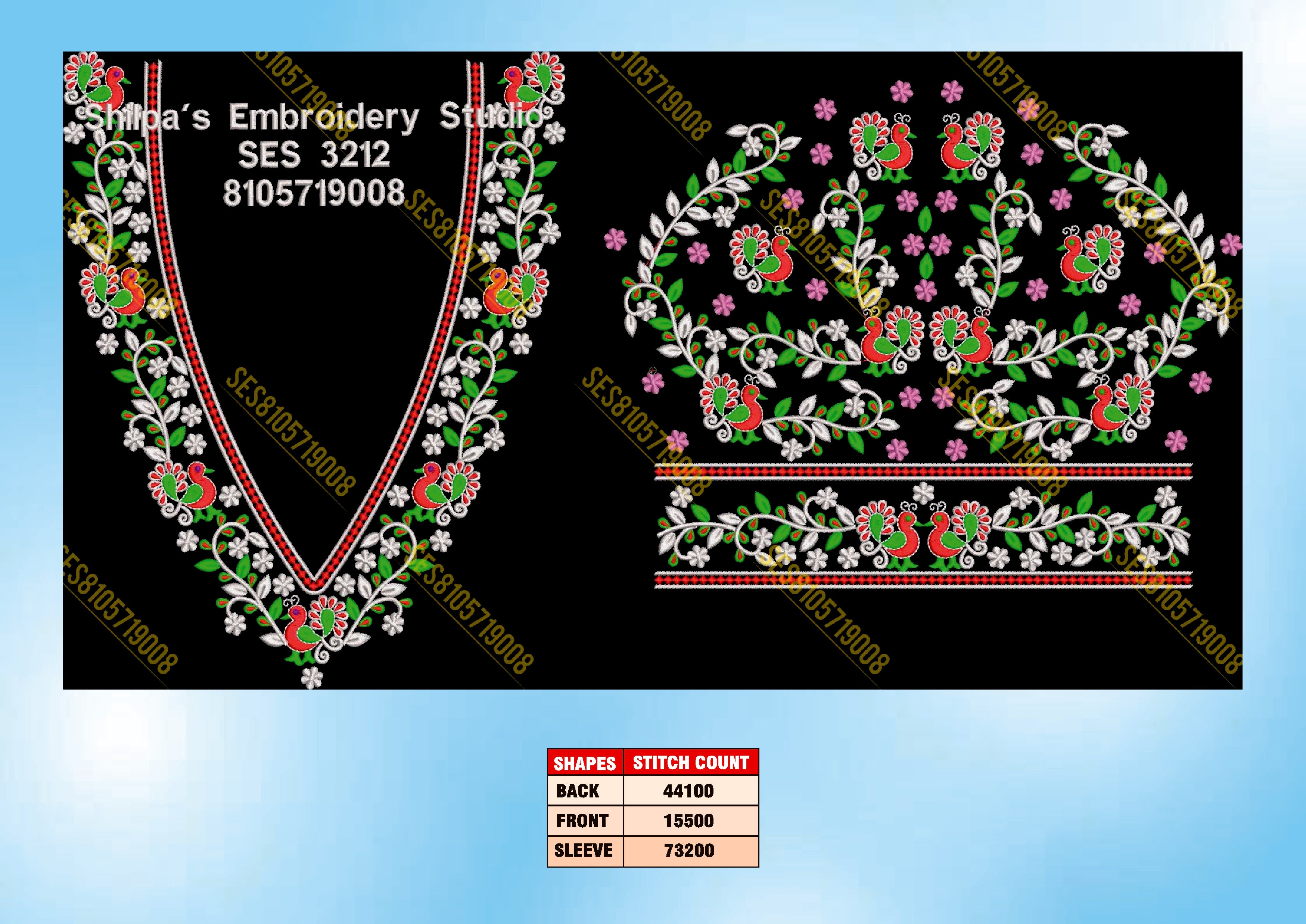 Embroidery Designs 3201-3300 Series