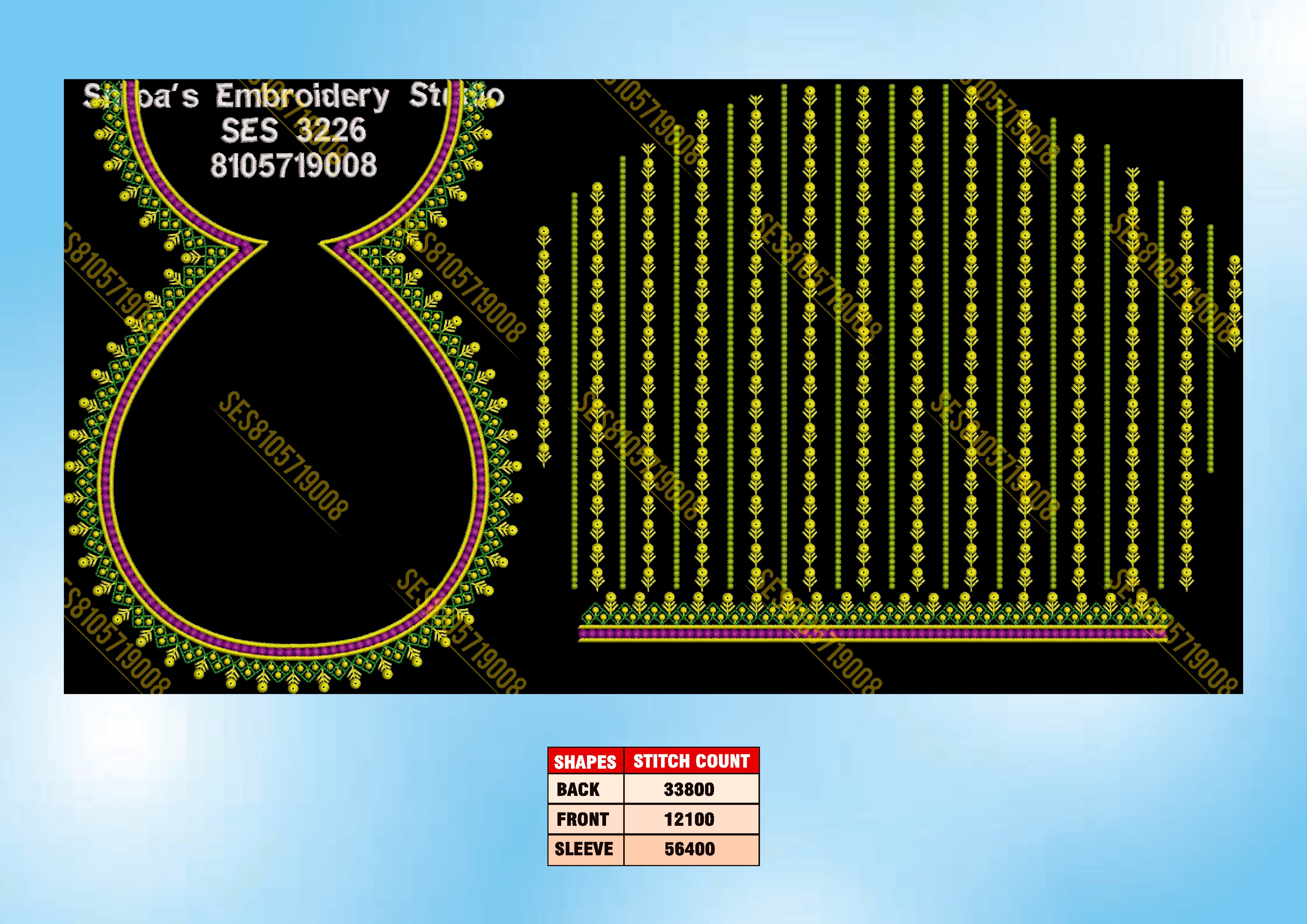 Embroidery Designs 3201-3300 Series