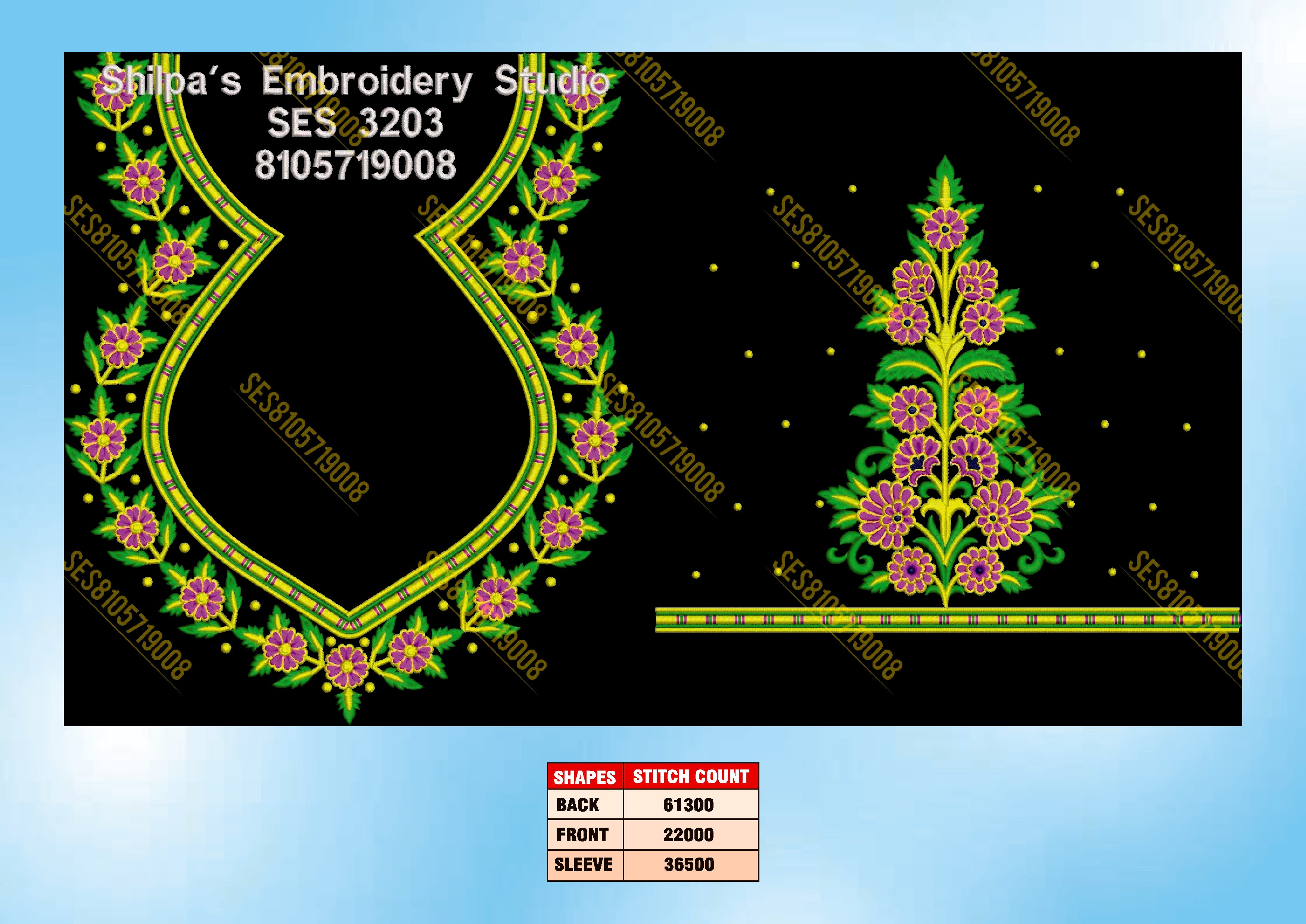 Embroidery Designs 3201-3300 Series