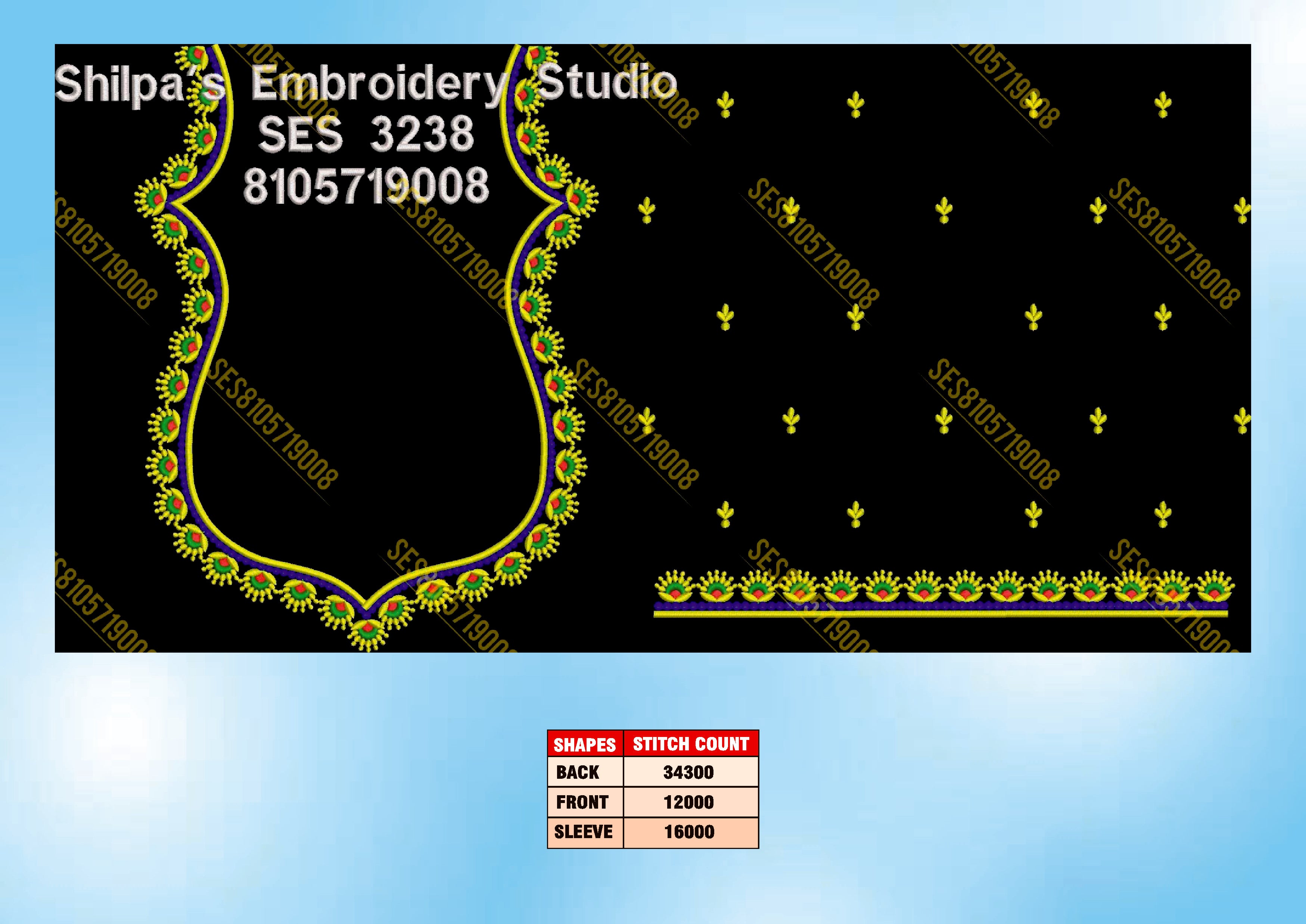 Embroidery Designs 3201-3300 Series