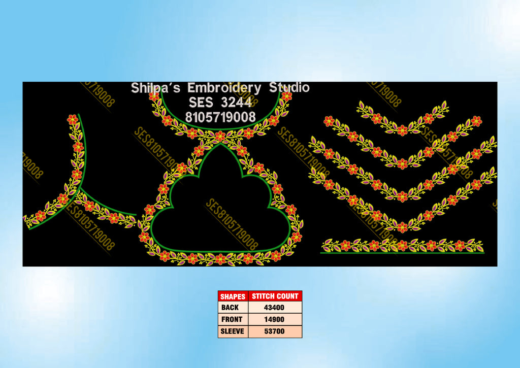 Embroidery Designs 3201-3300 Series