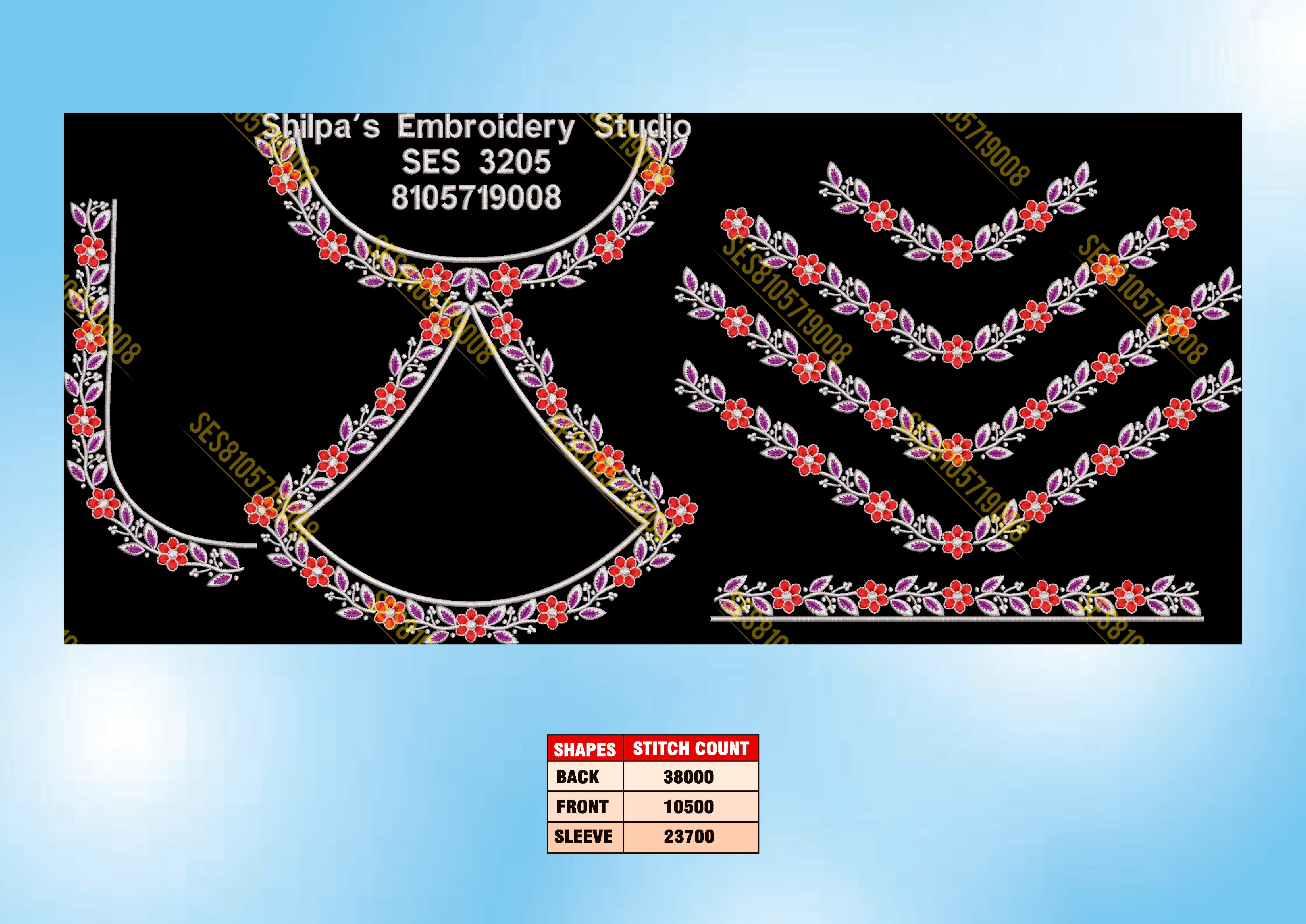 Embroidery Designs 3201-3300 Series