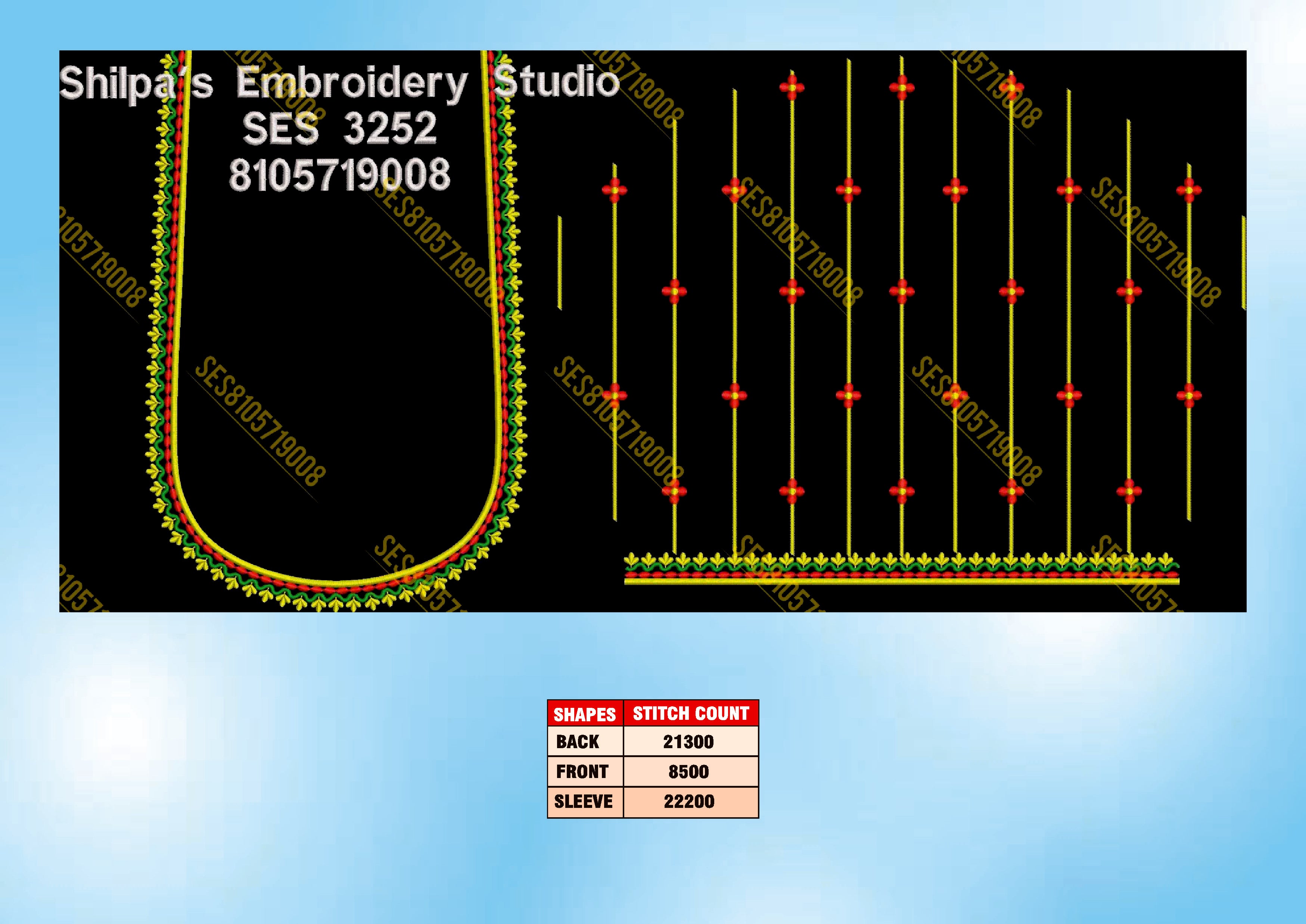 Embroidery Designs 3201-3300 Series