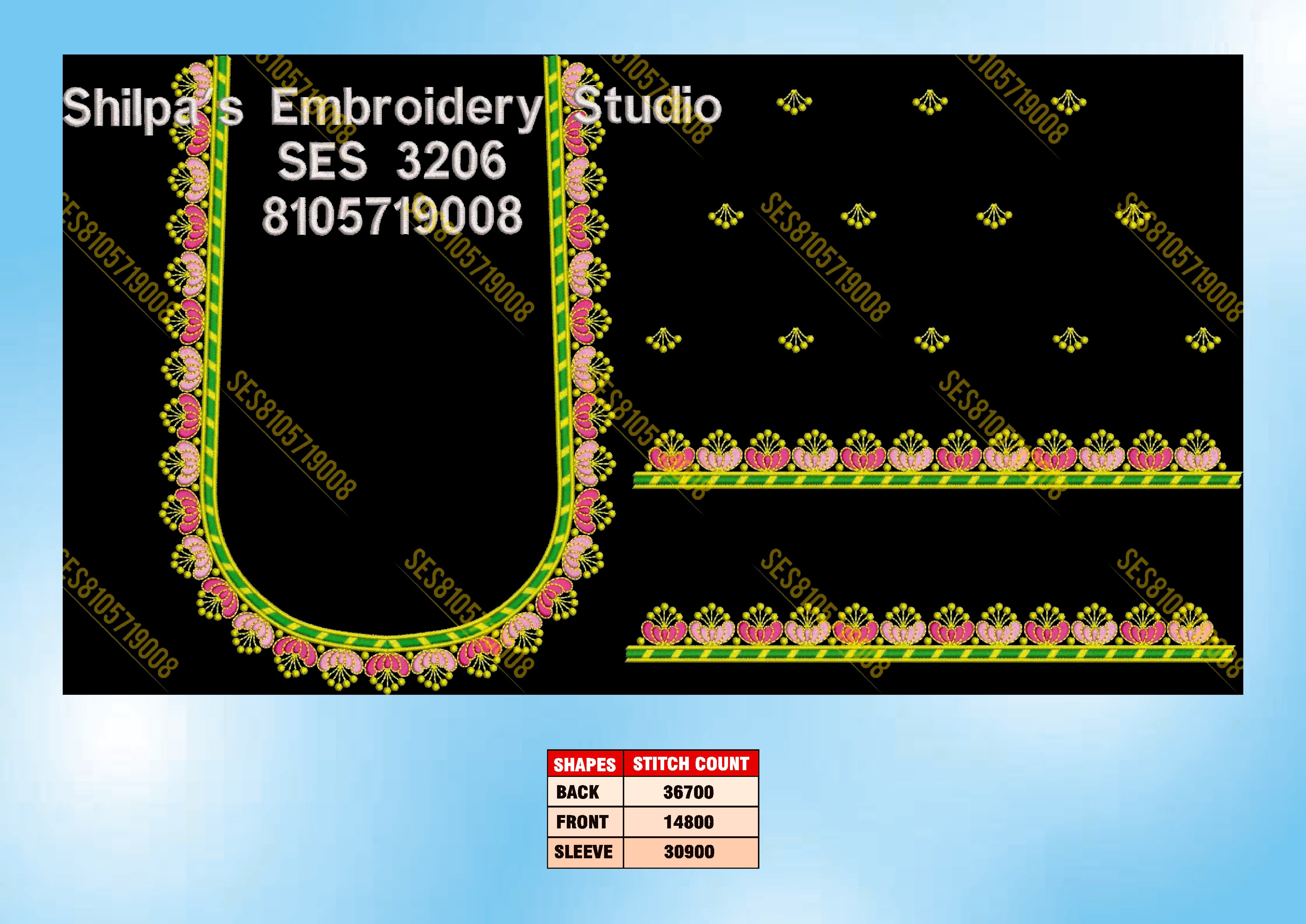 Embroidery Designs 3201-3300 Series