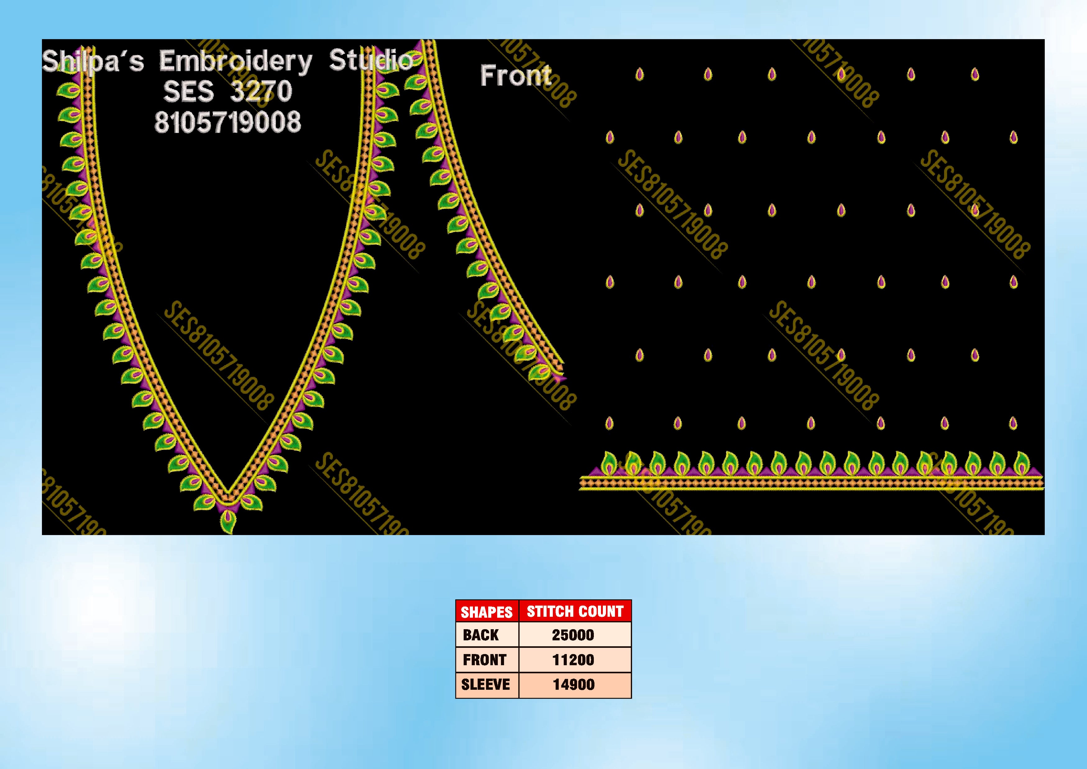 Embroidery Designs 3201-3300 Series