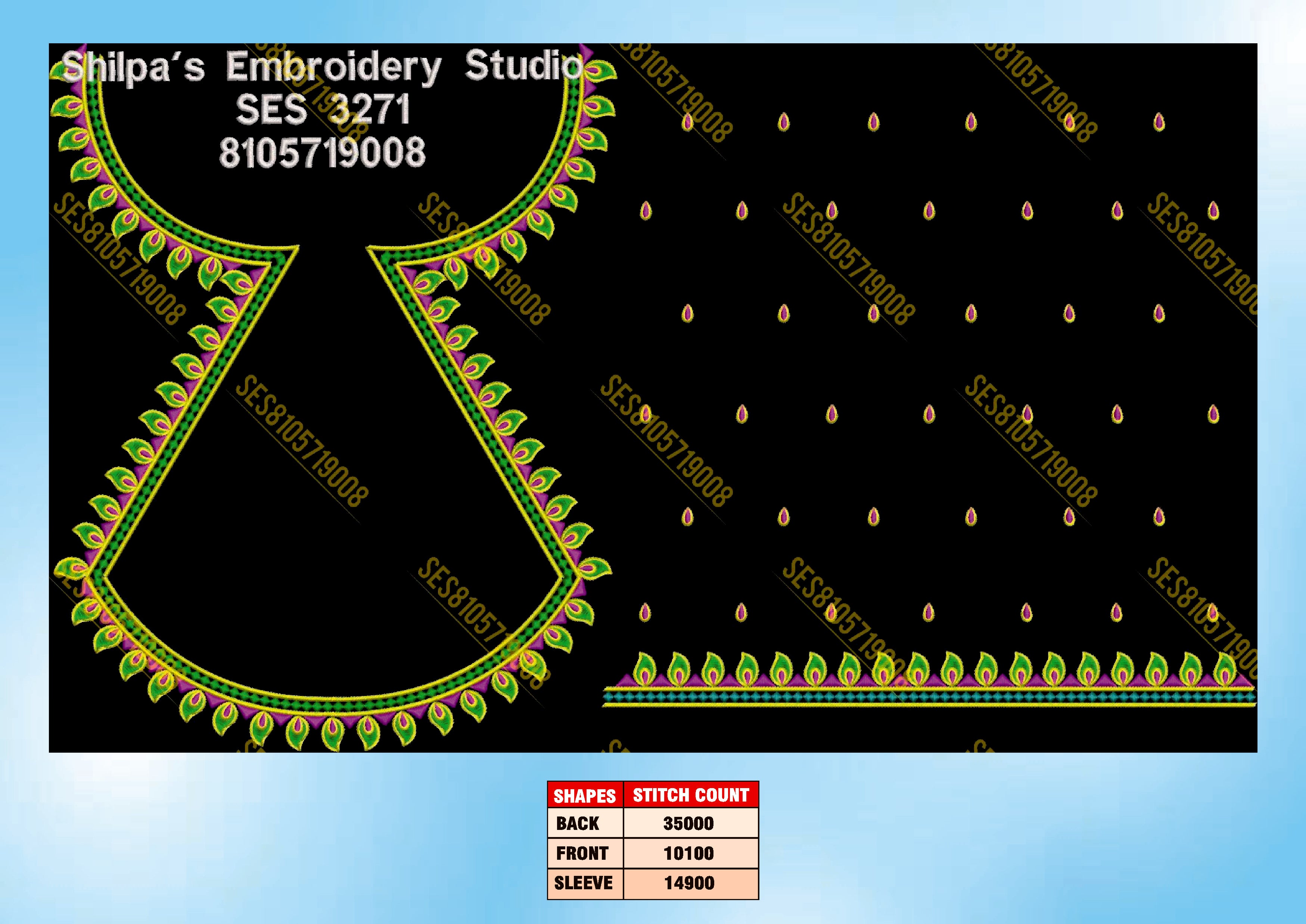 Embroidery Designs 3201-3300 Series