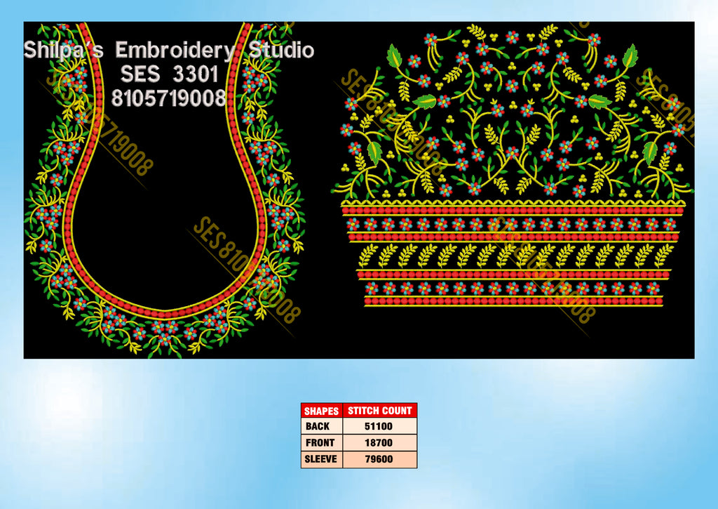 Embroidery Designs 3301-3400 Series