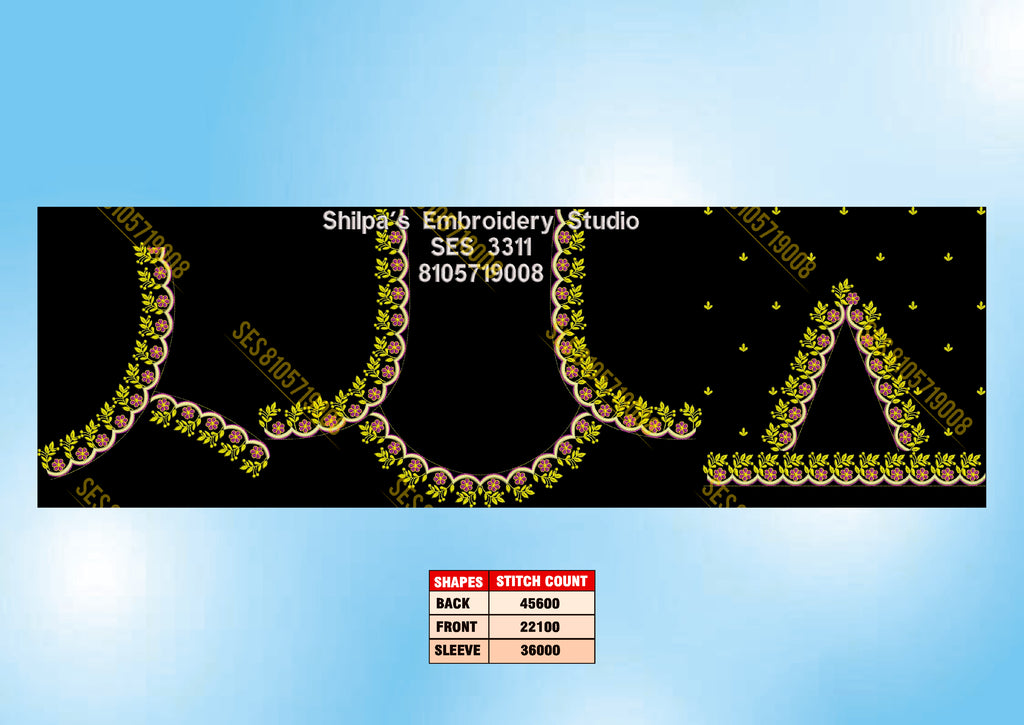 Embroidery Designs 3301-3400 Series