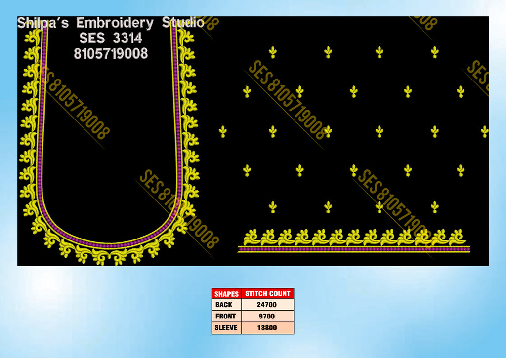 Embroidery Designs 3301-3400 Series